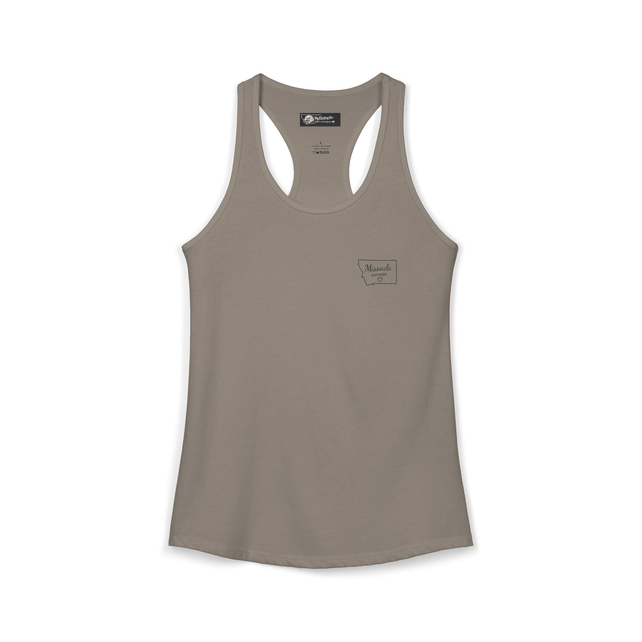 With this women's tank top you can tell tourists where to actually find Missoula ha ha when you wear this Ideal Racerback Tank