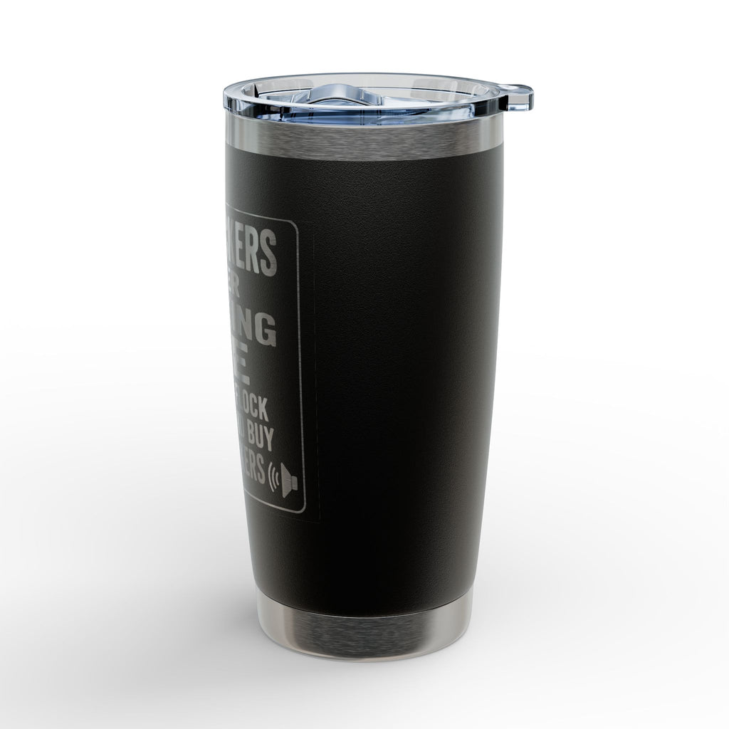 20oz Engraved Tumbler — “Old Rockers Never Flocking Die” Funny Musician Gift