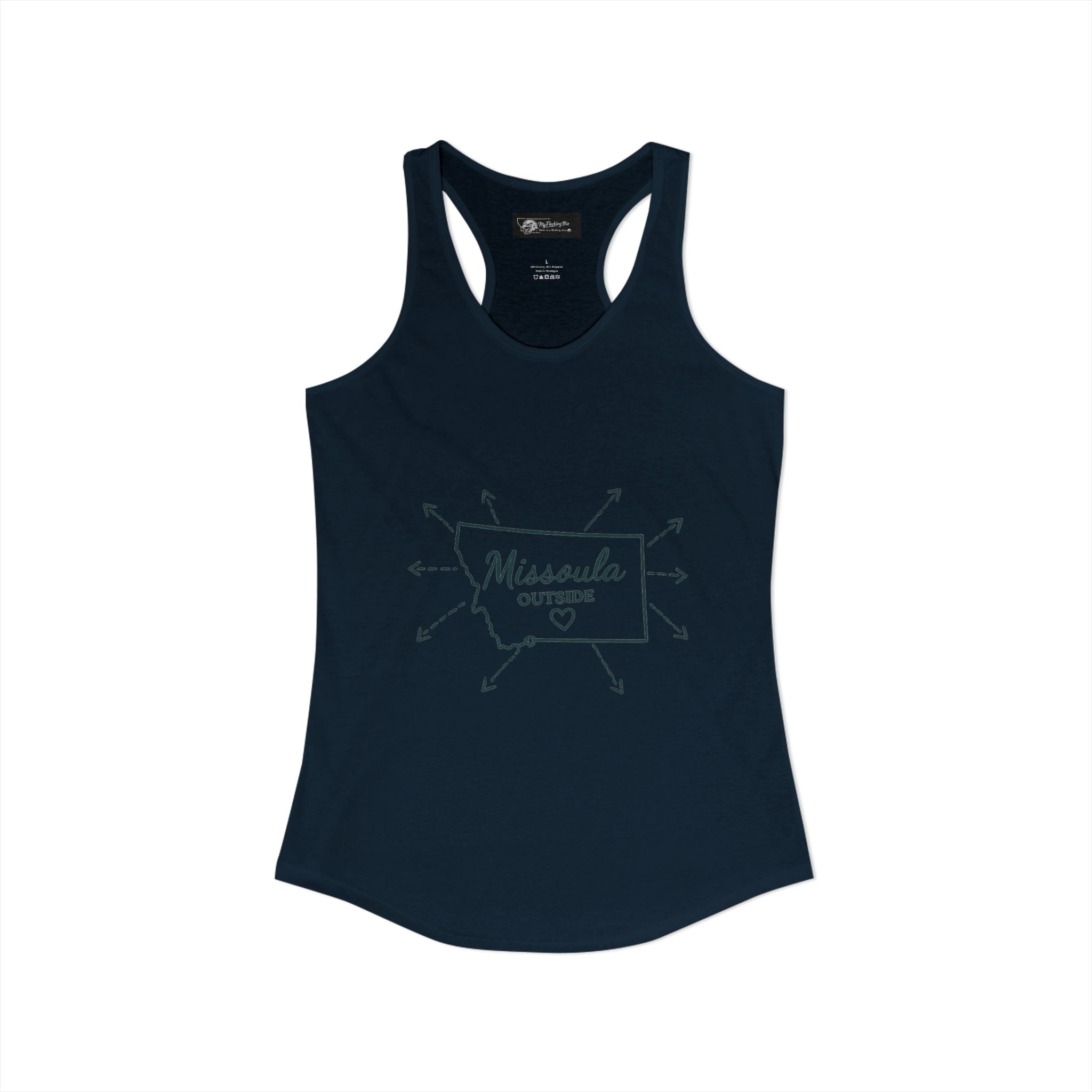 Where is Missoula Montana exactly well this will have them wondering! with this Women's Ideal Racerback Tank