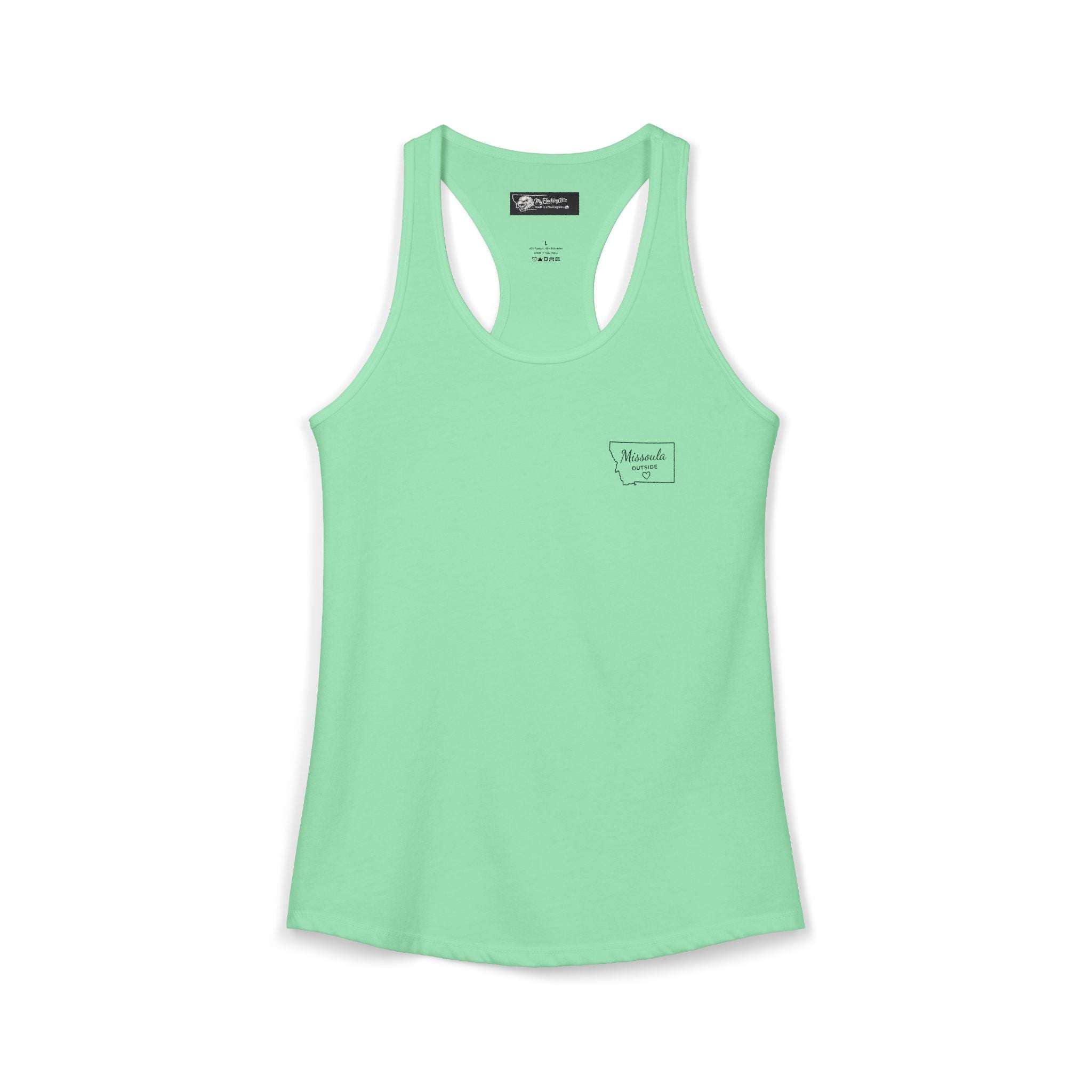 With this women's tank top you can tell tourists where to actually find Missoula ha ha when you wear this Ideal Racerback Tank