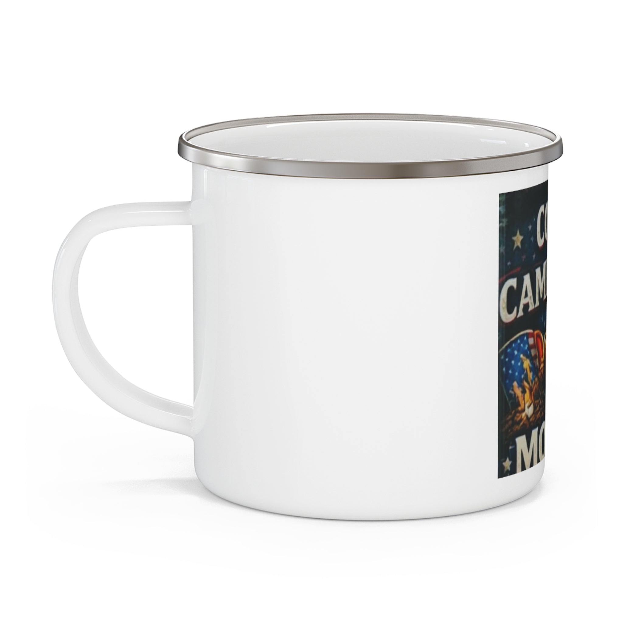 Montana Coffee, Campfires & Cowboy Enamel Camping Mug