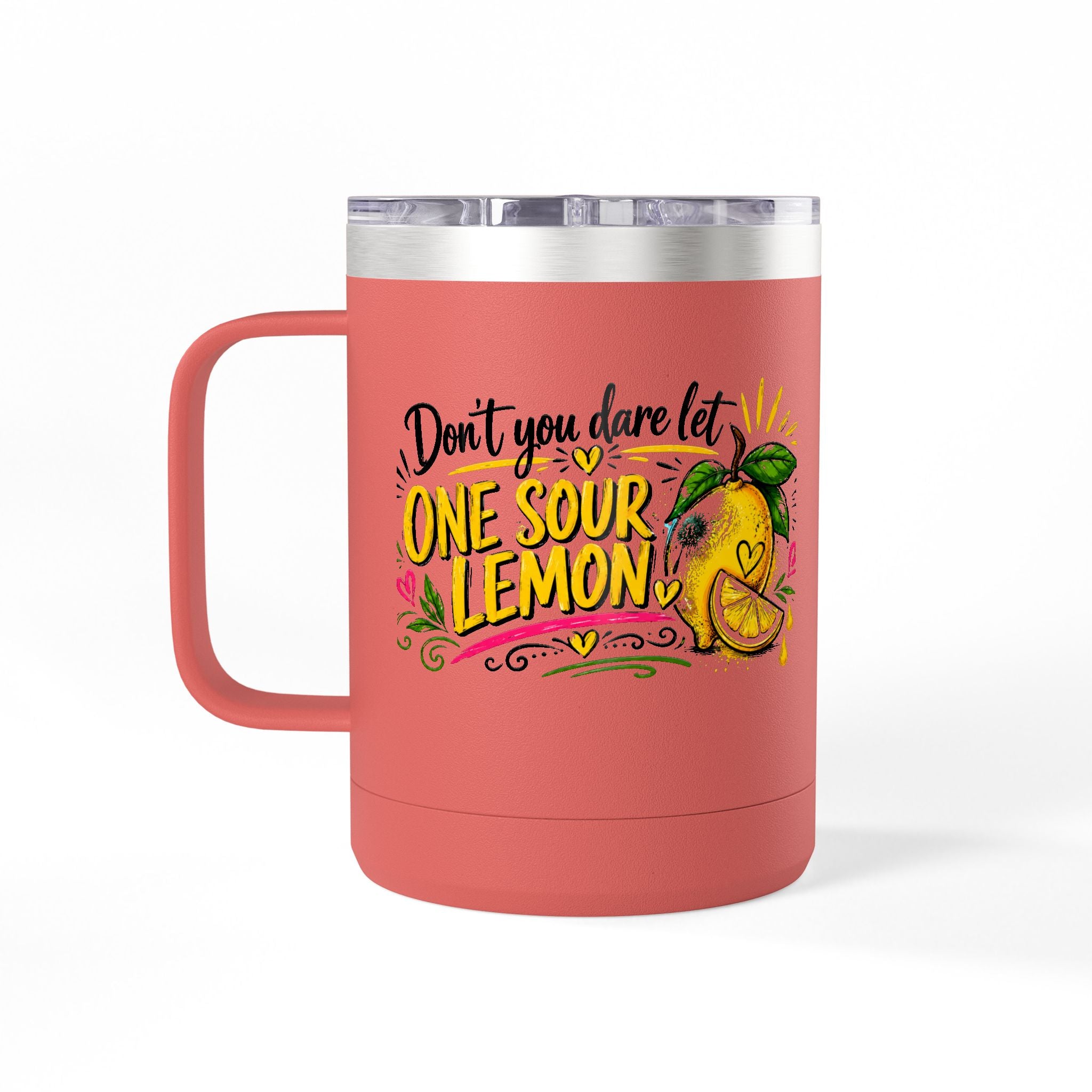 Flocking Squeeze Lemon 15oz Tumbler Mug