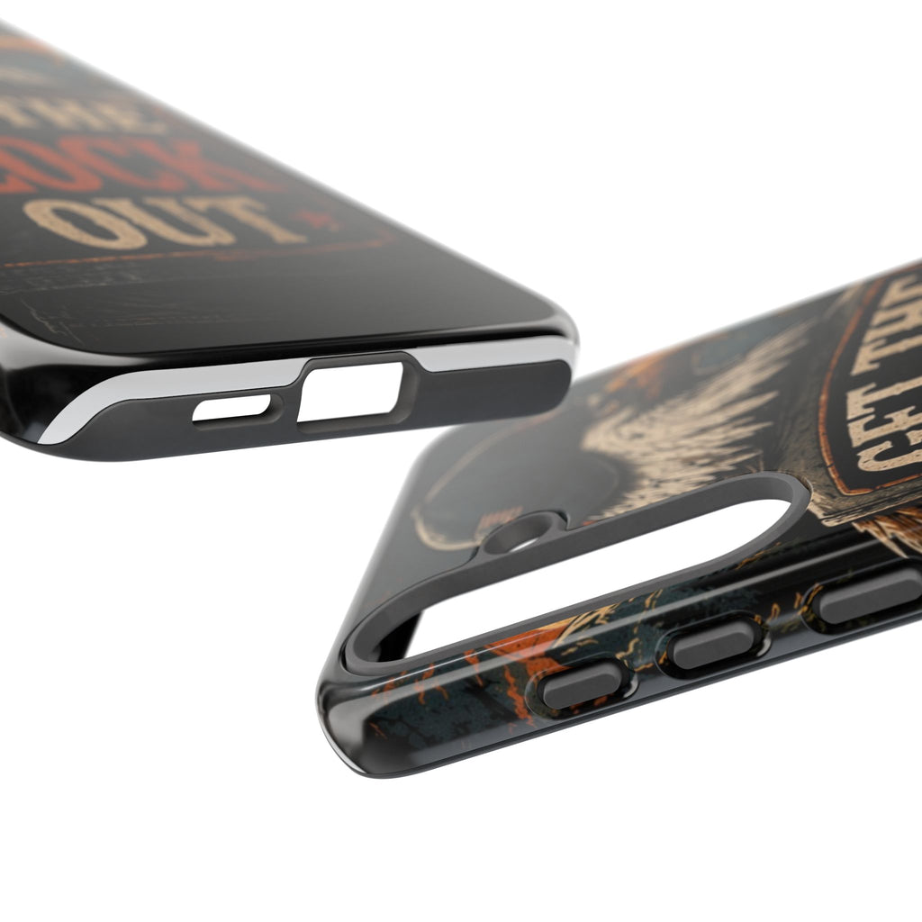 Phone Case — 'Get the Flock Out' Eagle Design Rugged Protective Cover