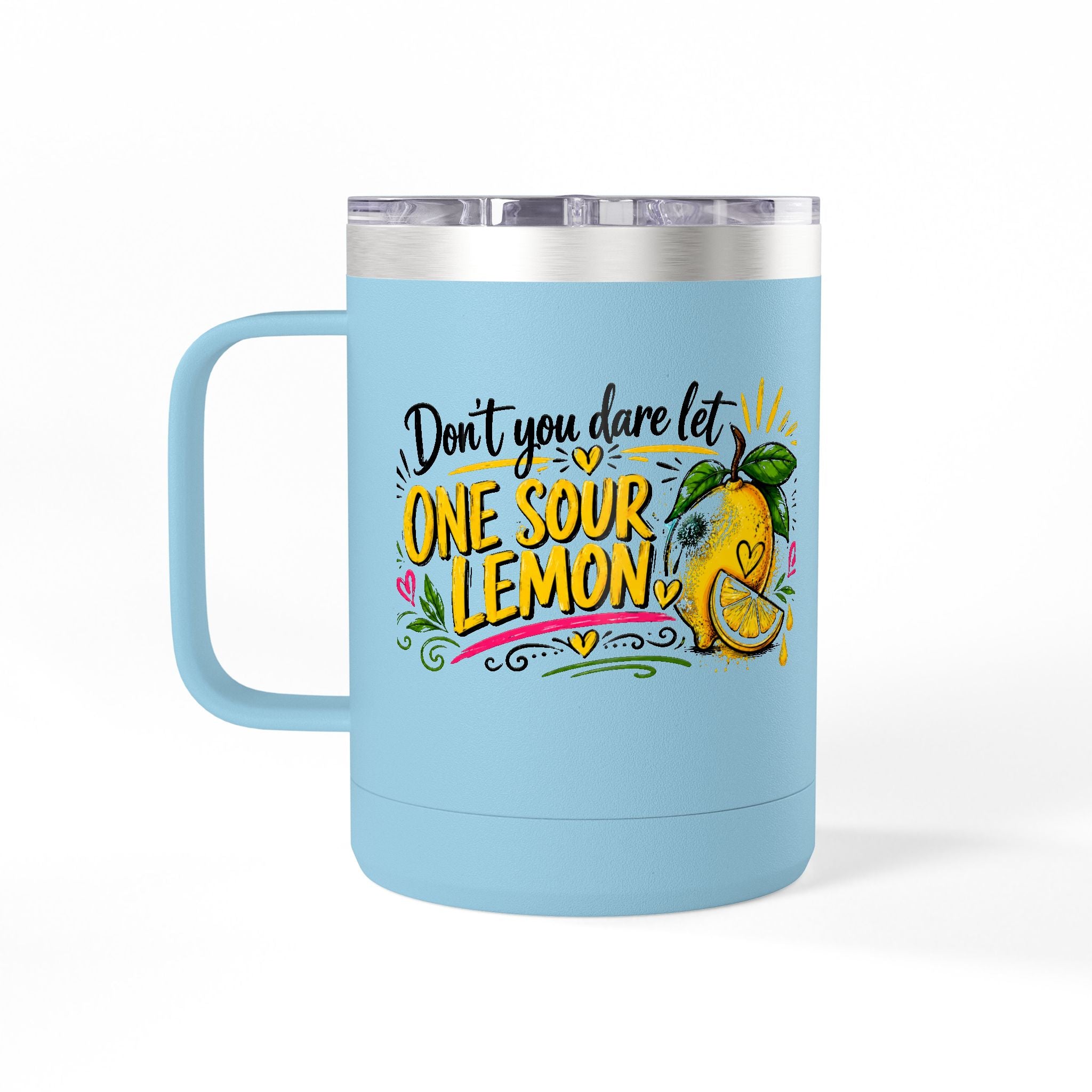 Flocking Squeeze Lemon 15oz Tumbler Mug