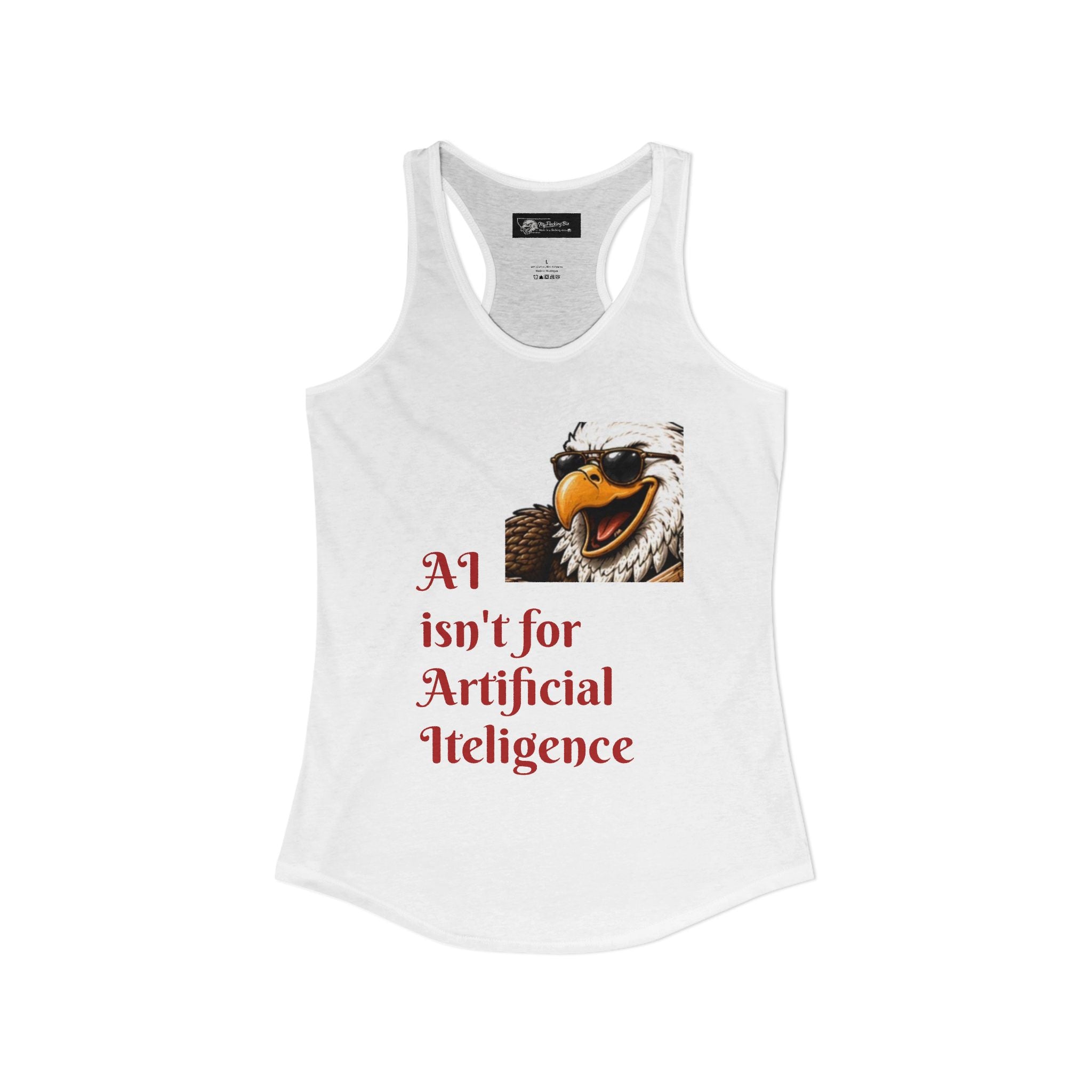 AI now has two E x p l o r a t i v e meanings as explained on this Women's Ideal Racerback Tank