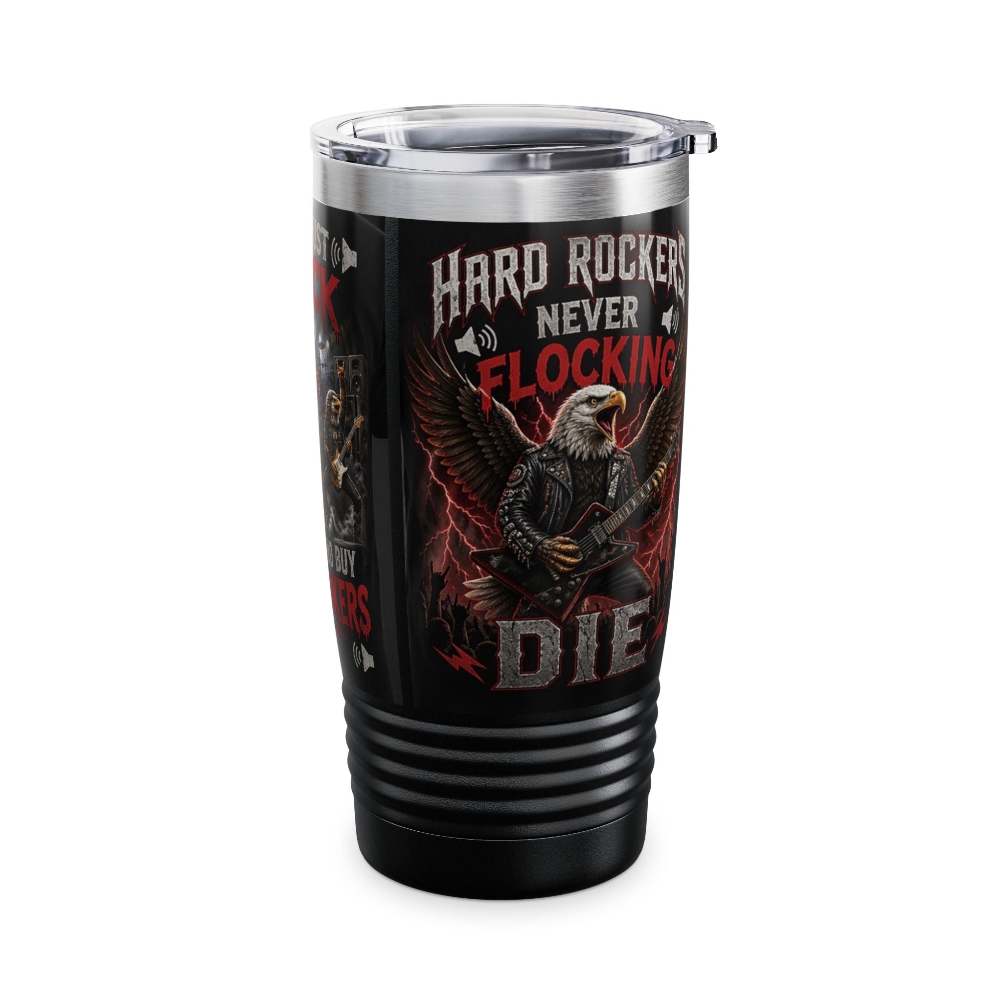 Rock Band Eagle 20oz Tumbler – "They Just Flock Together" Concert Travel Mug