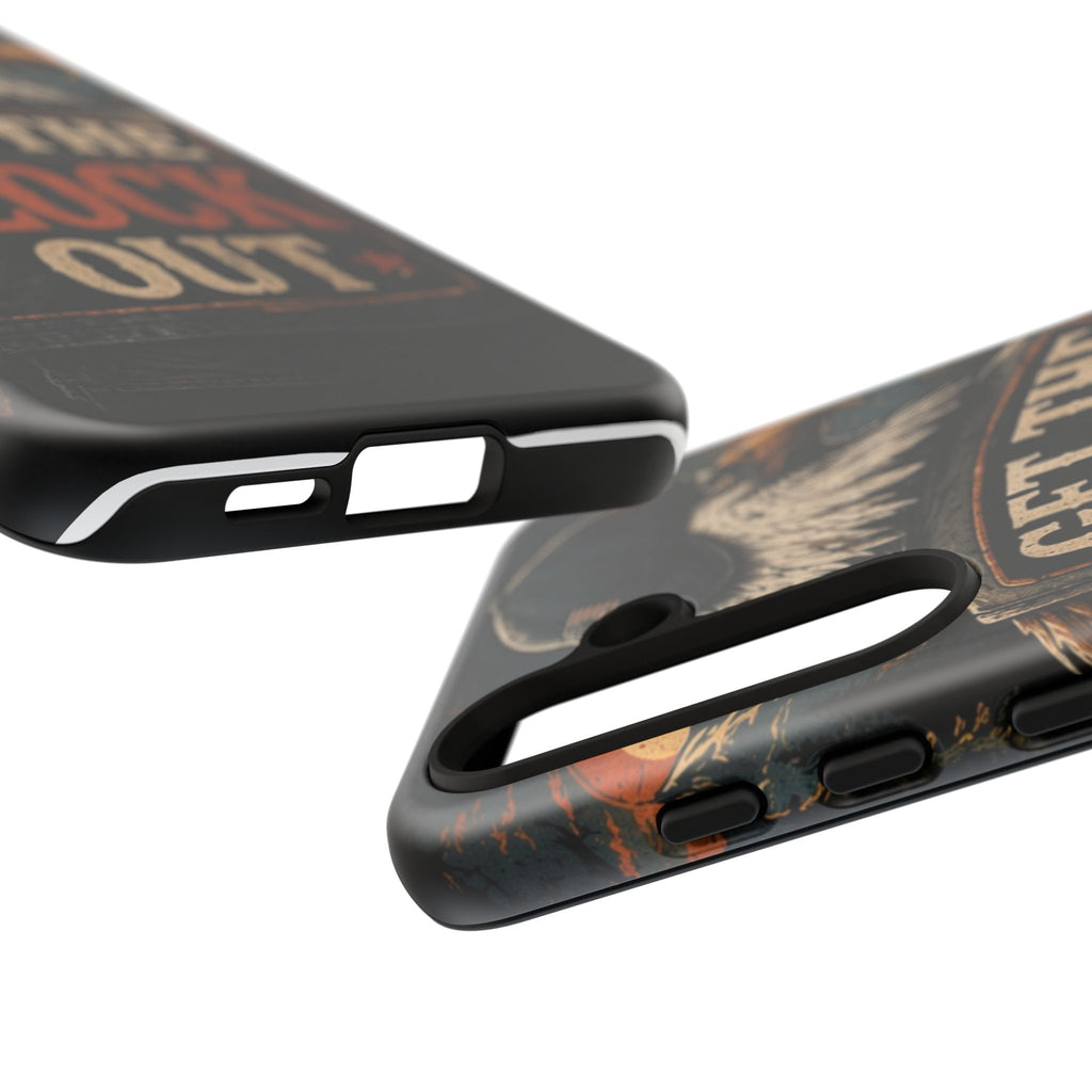 Phone Case — 'Get the Flock Out' Eagle Design Rugged Protective Cover