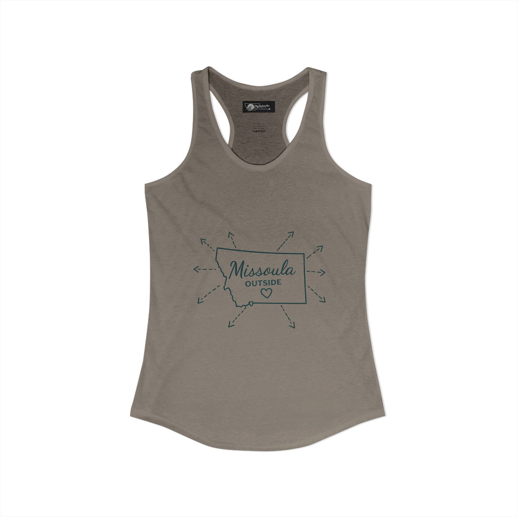Where is Missoula Montana exactly well this will have them wondering! with this Women's Ideal Racerback Tank