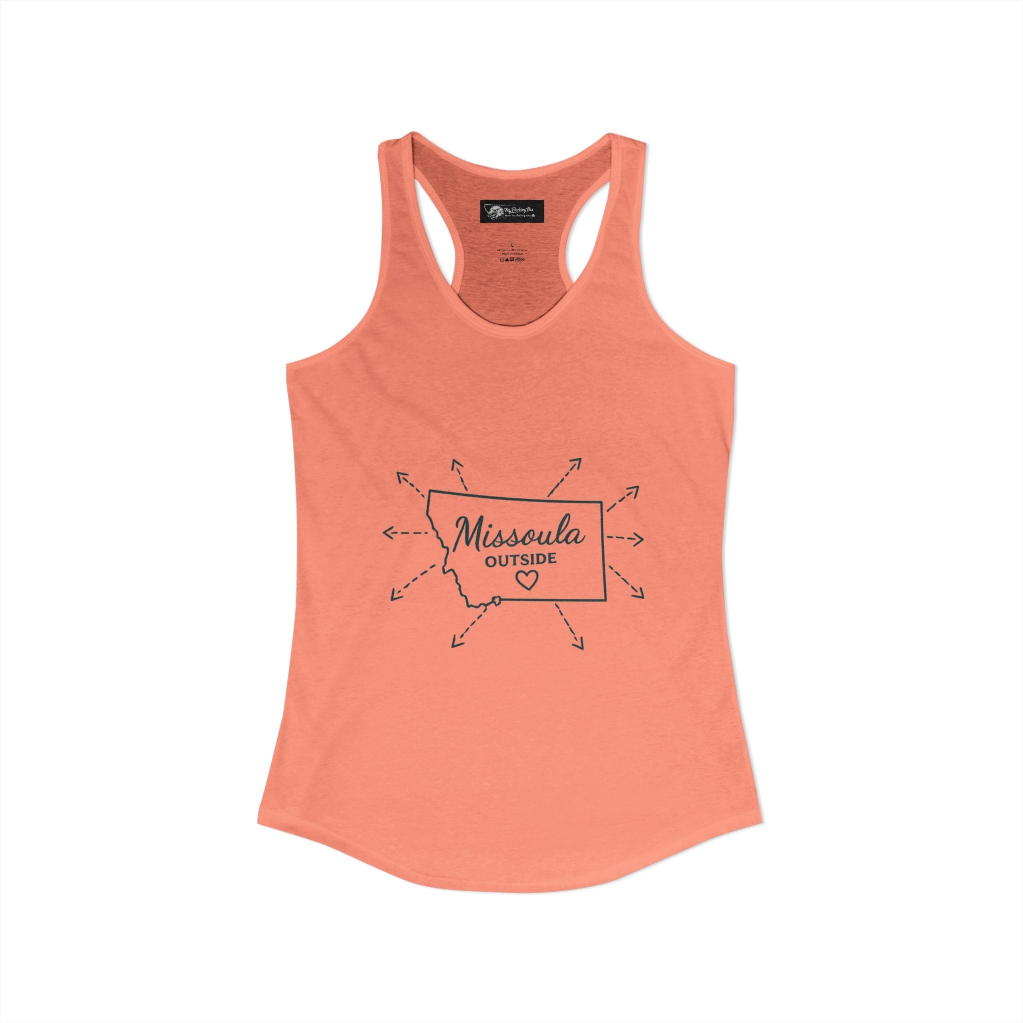 Where is Missoula Montana exactly well this will have them wondering! with this Women's Ideal Racerback Tank