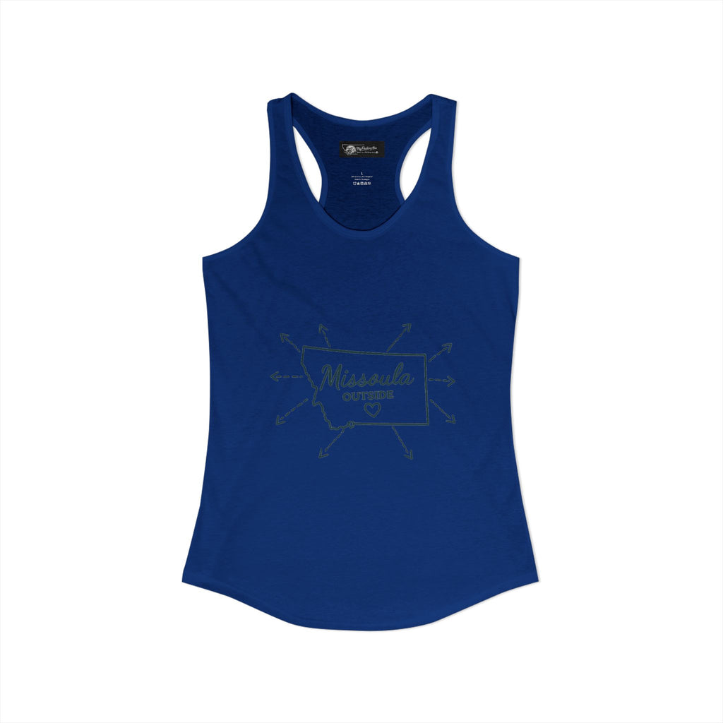 Where is Missoula Montana exactly well this will have them wondering! with this Women's Ideal Racerback Tank
