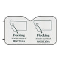 Car Sun Shade — "Flocking 30 Miles Outside of Montana" Graphic