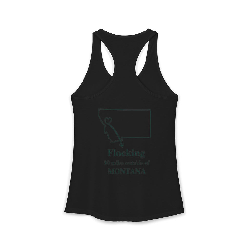 With this women's tank top you can tell tourists where to actually find Missoula ha ha when you wear this Ideal Racerback Tank