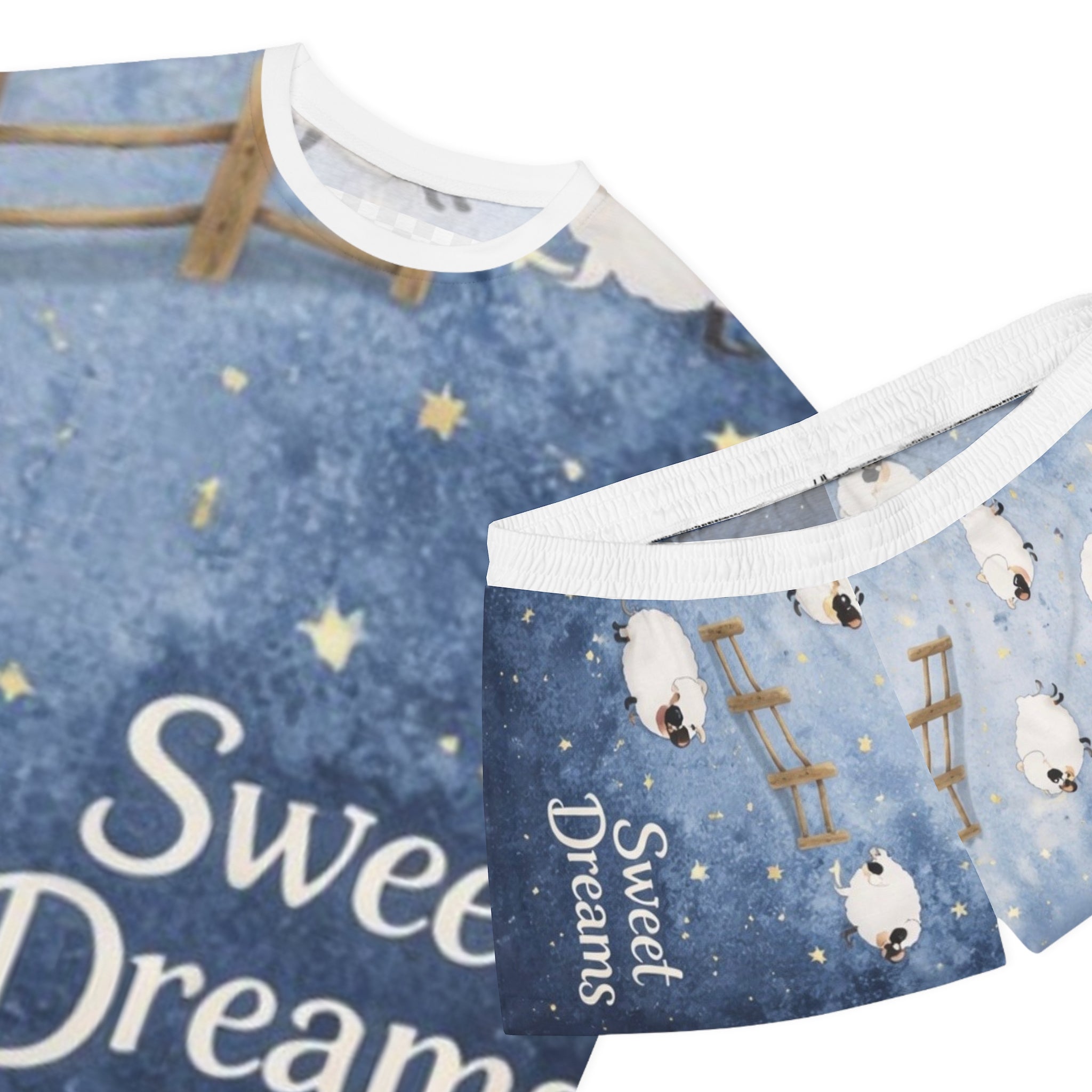 Sweet Dreams Sheep Pajama Set — Women's Short Sleepwear