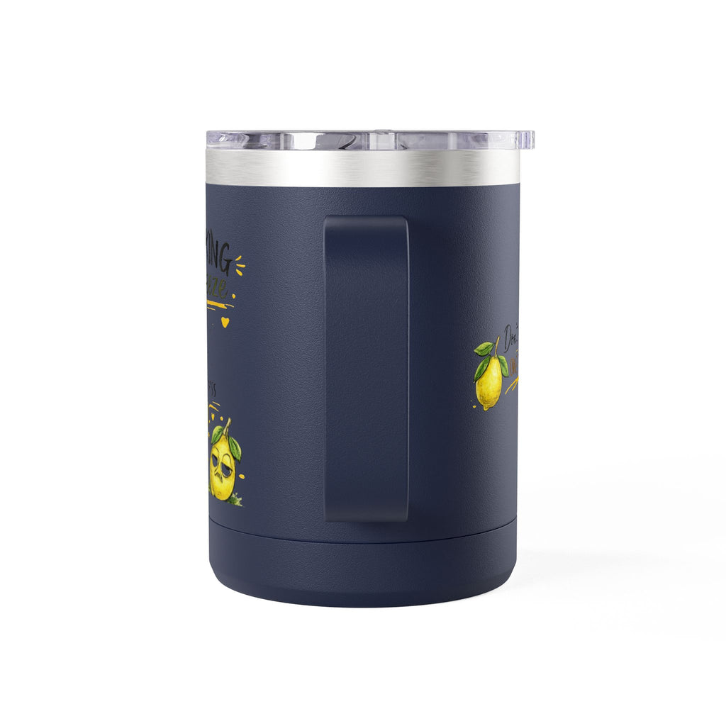Flocking Squeeze 15oz Insulated Coffee Mug Tumbler – Cute Lemon Pun Gift