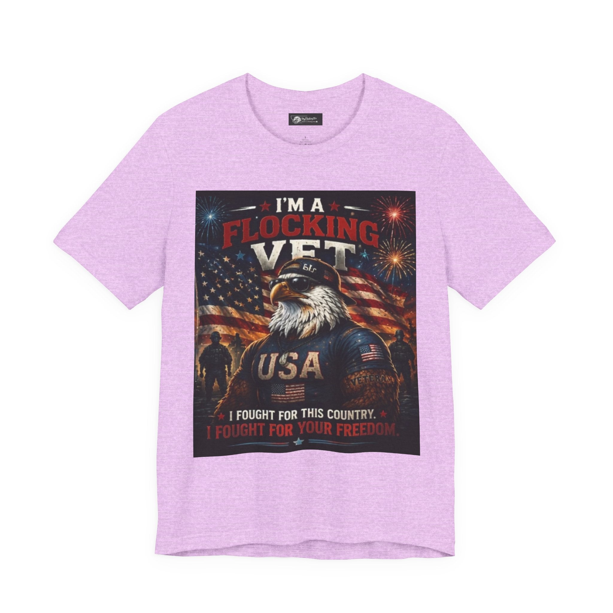 I'm a flocking Veteran Eagle USA T-Shirt — "I'm a Flocking Vet" Patriotic Military Tee