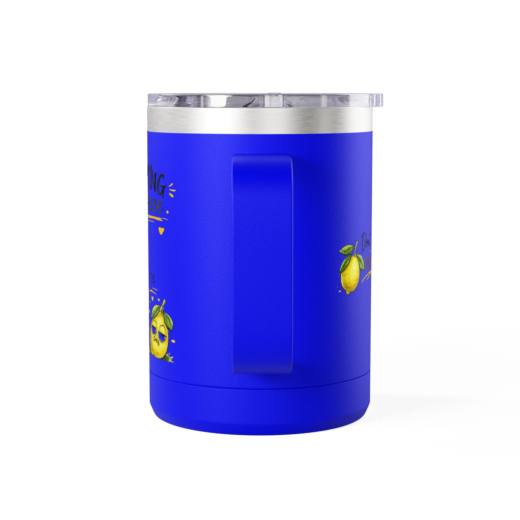 Flocking Squeeze 15oz Insulated Coffee Mug Tumbler – Cute Lemon Pun Gift