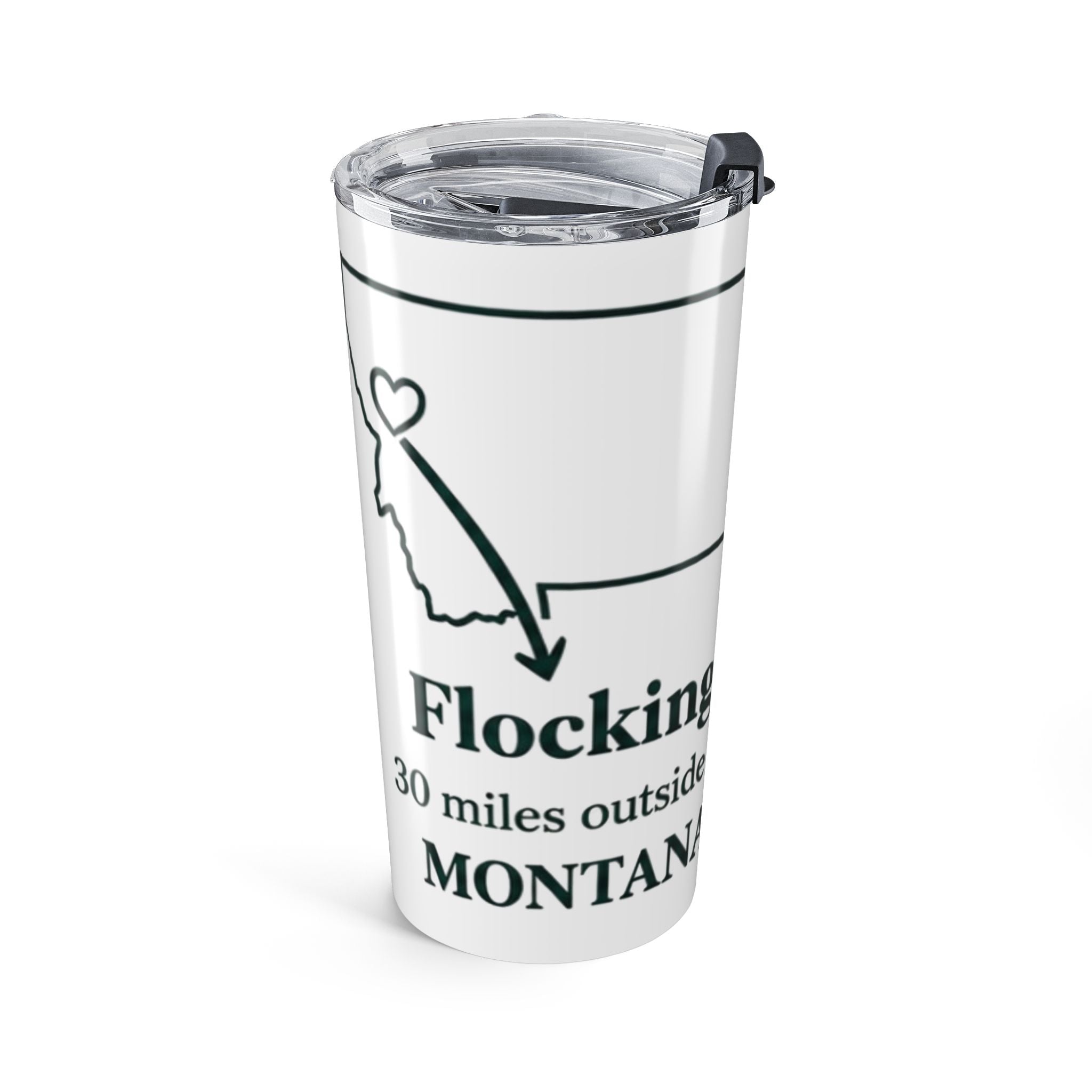 Let them ask 20oz State Pride Tumbler – Moving From Montana to Florida Heart Map Design