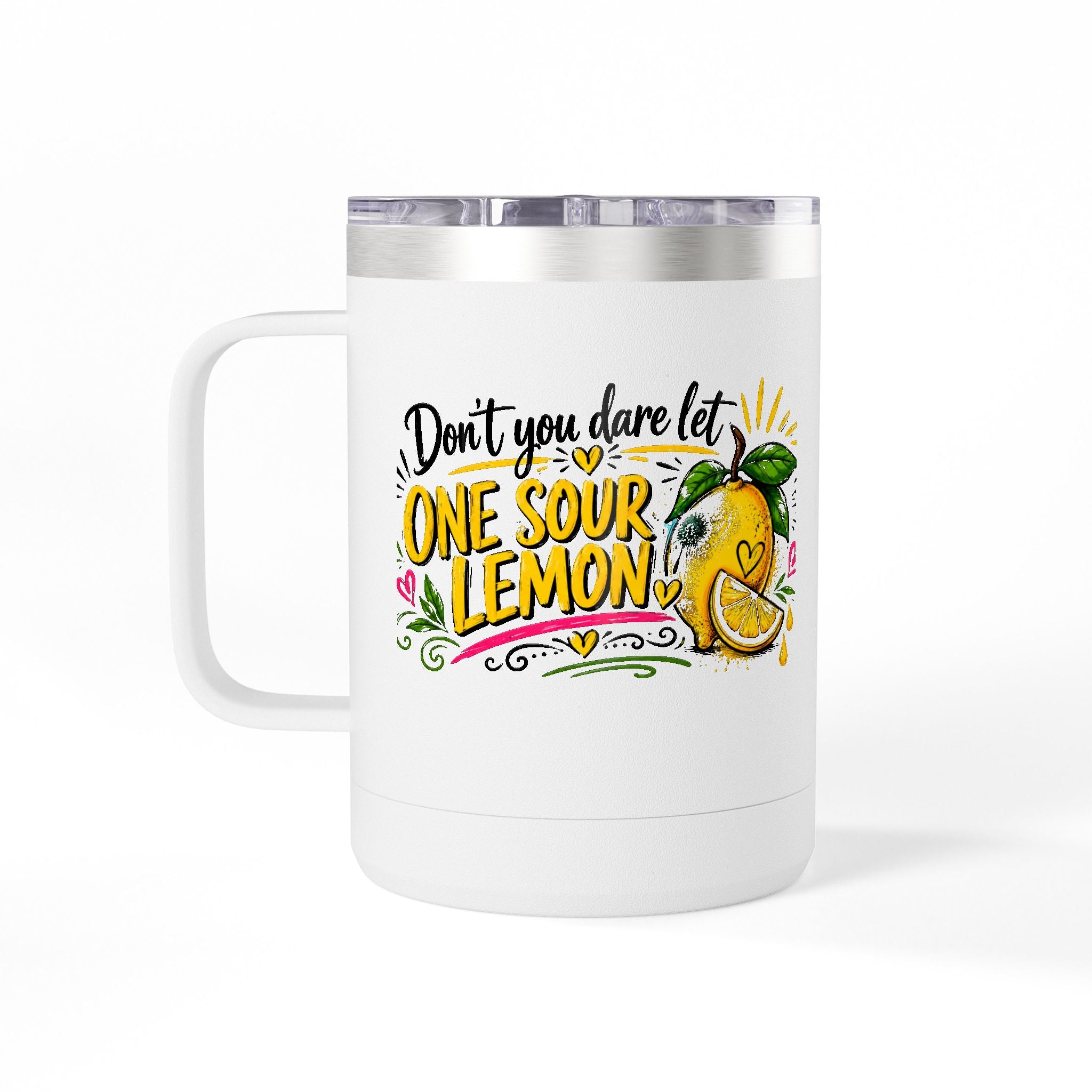 Flocking Squeeze Lemon 15oz Tumbler Mug