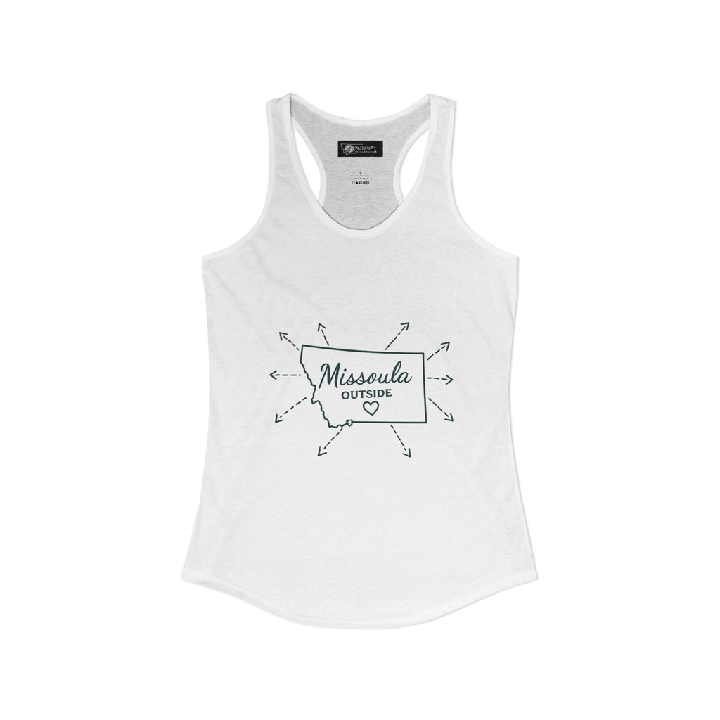 Where is Missoula Montana exactly well this will have them wondering! with this Women's Ideal Racerback Tank