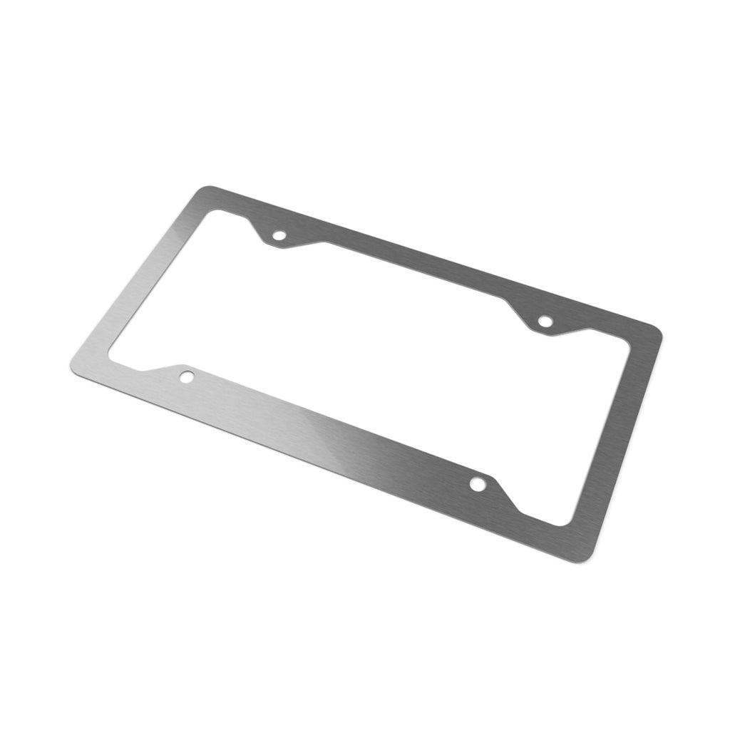 Metal License Plate Frame — "I Love My Flocking Life" Joyful Stainless Steel Car Tag Frame