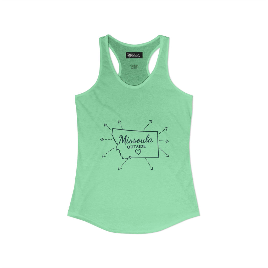 Where is Missoula Montana exactly well this will have them wondering! with this Women's Ideal Racerback Tank