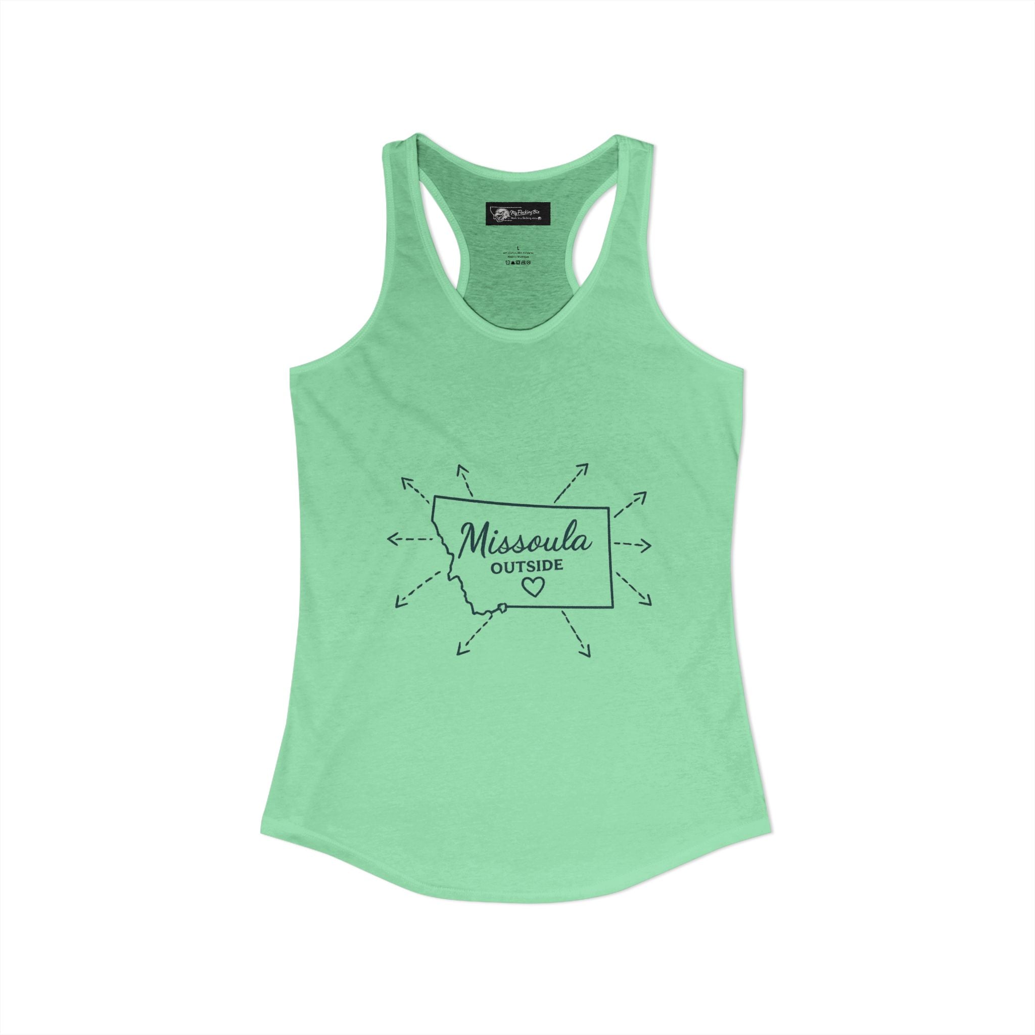 Where is Missoula Montana exactly well this will have them wondering! with this Women's Ideal Racerback Tank
