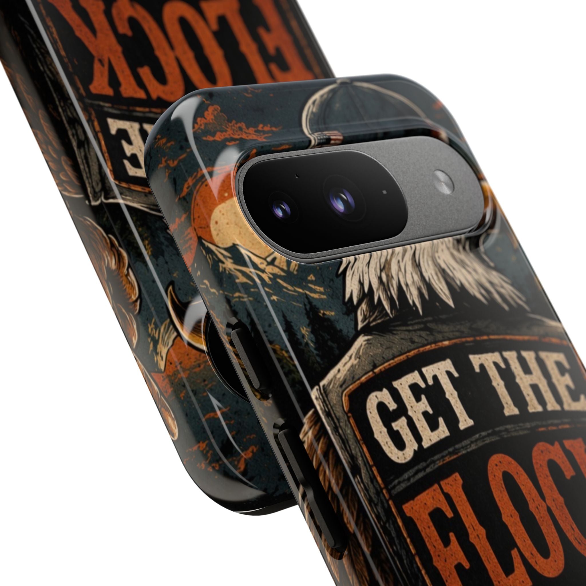 Phone Case — 'Get the Flock Out' Eagle Design Rugged Protective Cover
