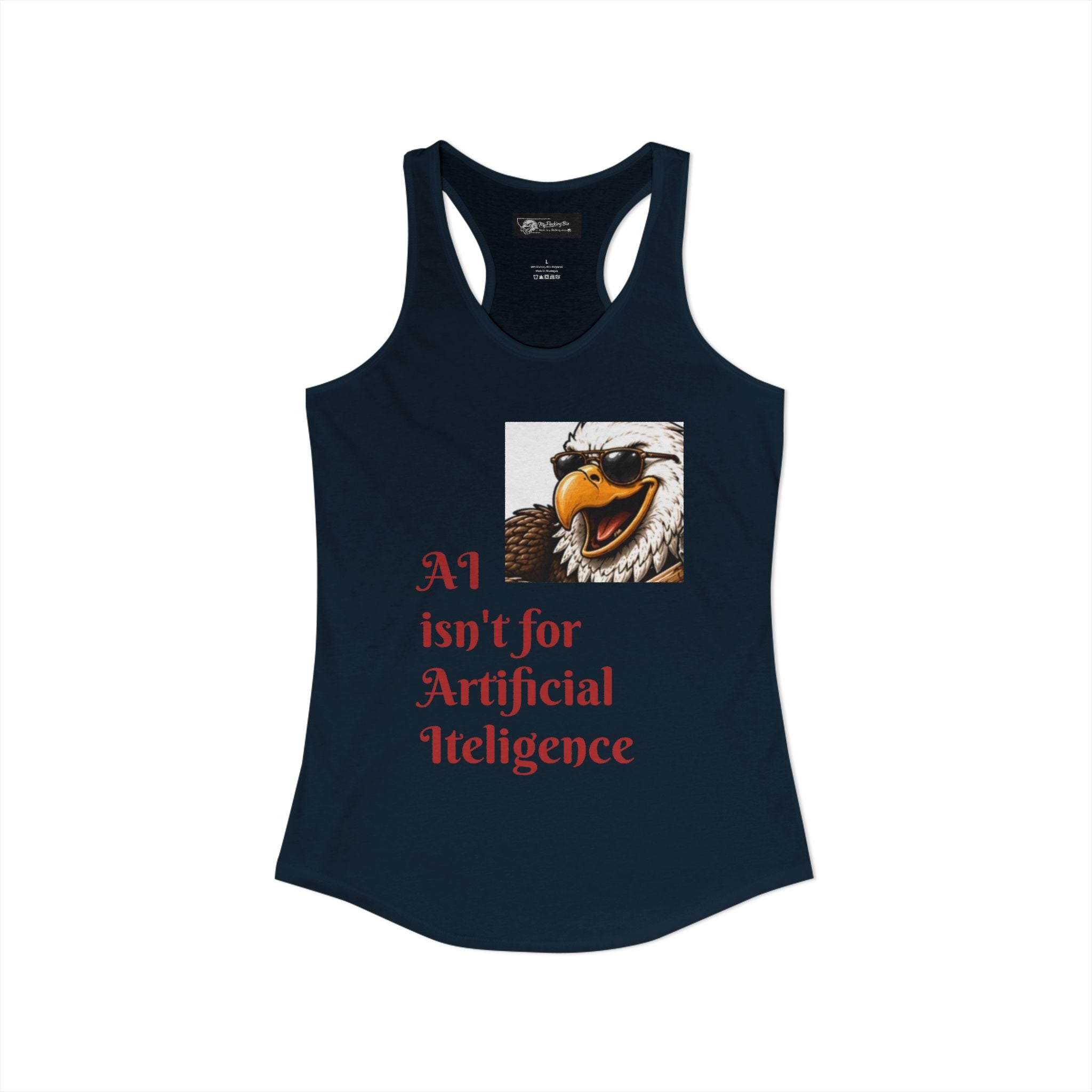 AI now has two E x p l o r a t i v e meanings as explained on this Women's Ideal Racerback Tank