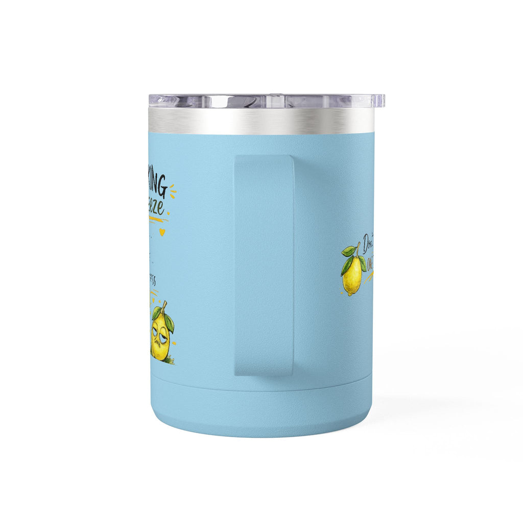 Flocking Squeeze 15oz Insulated Coffee Mug Tumbler – Cute Lemon Pun Gift