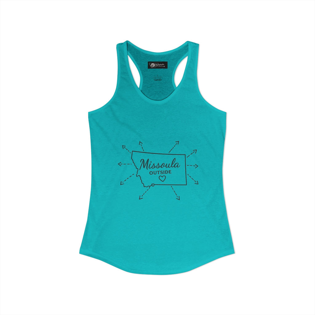 Where is Missoula Montana exactly well this will have them wondering! with this Women's Ideal Racerback Tank