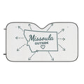 Missoula Outside Car Sun Shade – Montana Map Windshield Sunshade