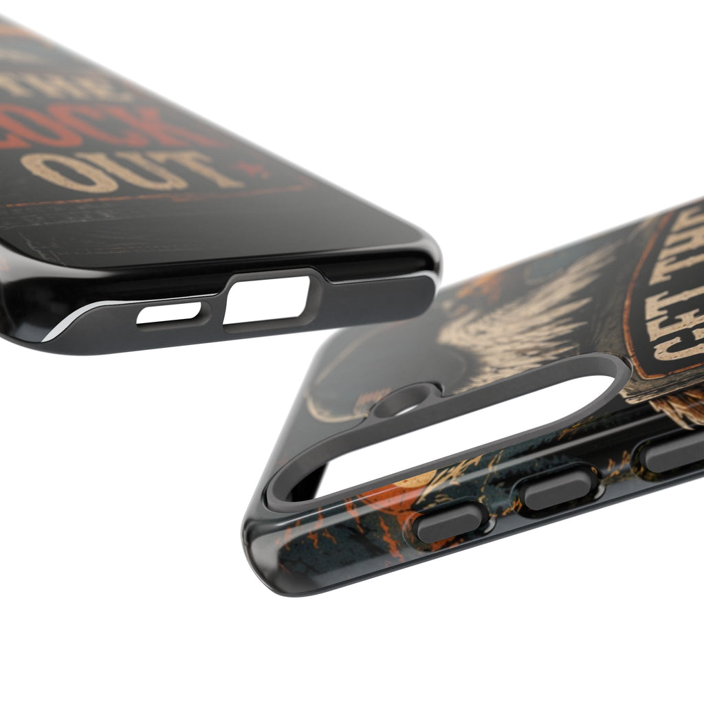 Phone Case — 'Get the Flock Out' Eagle Design Rugged Protective Cover