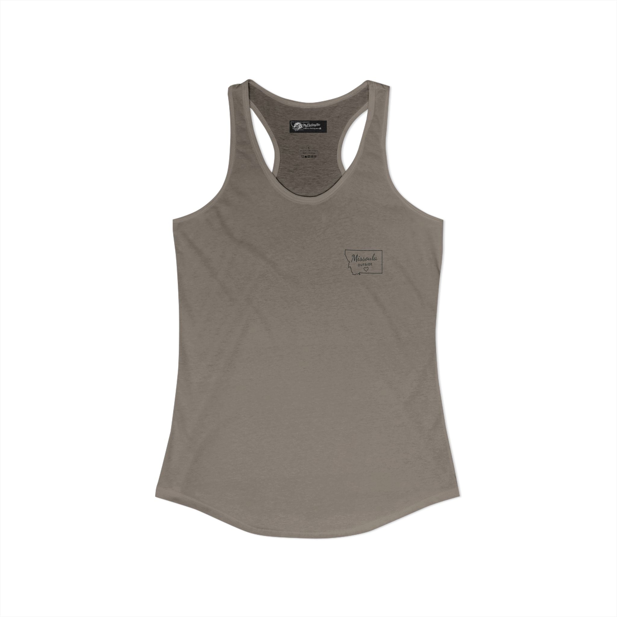 With this women's tank top you can tell tourists where to actually find Missoula ha ha when you wear this Ideal Racerback Tank