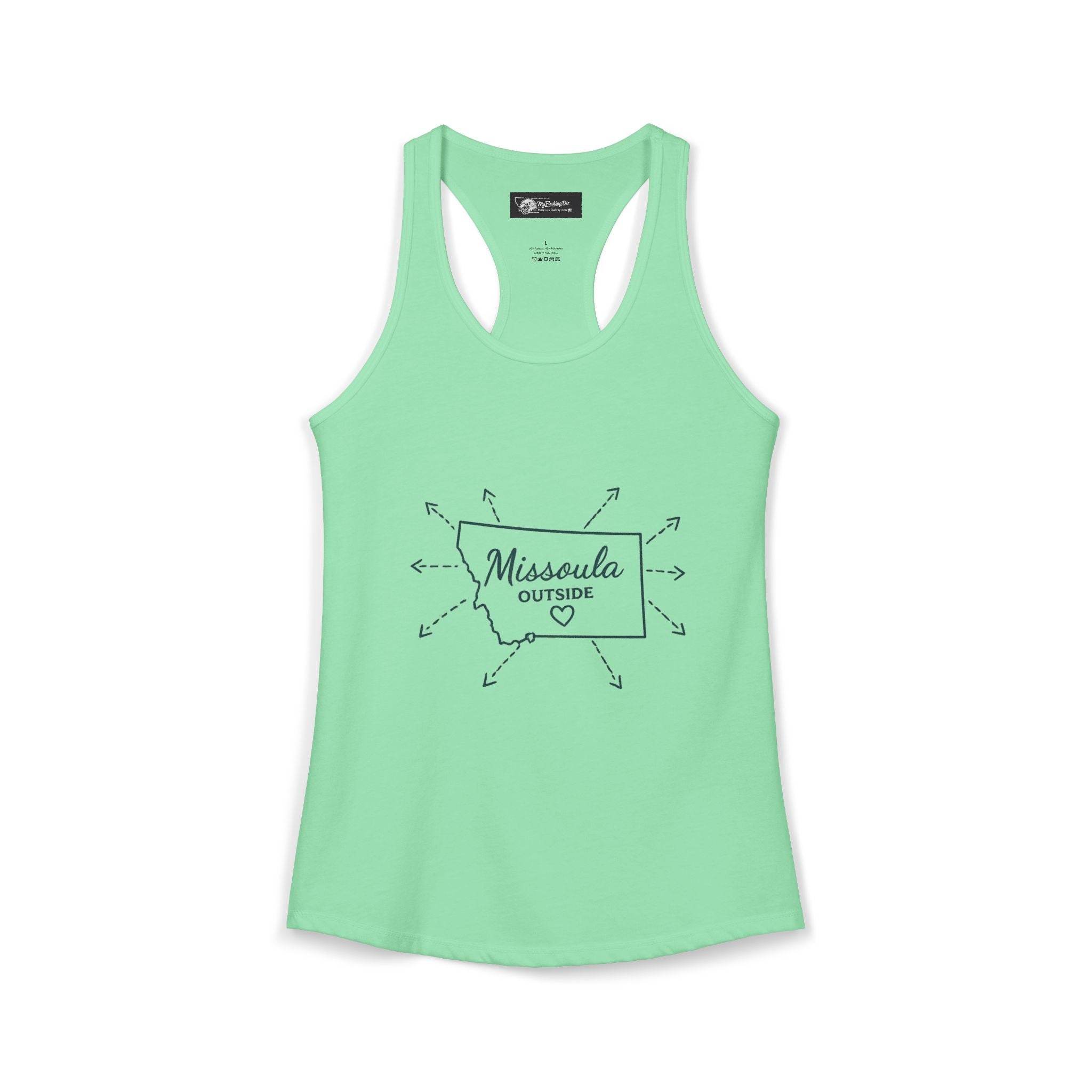 Where is Missoula Montana exactly well this will have them wondering! with this Women's Ideal Racerback Tank