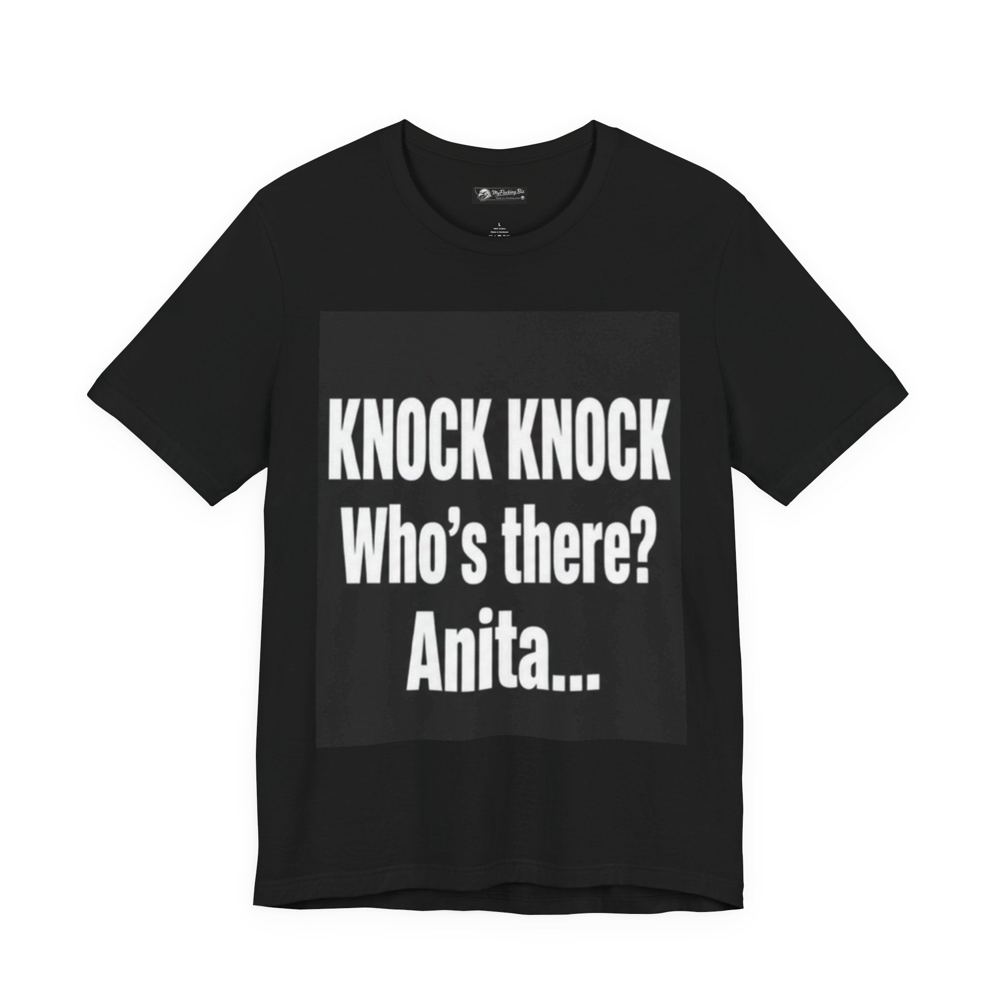 Flocking Knock Knock Who's There Anita… Tee — Funny 'I Need a Flocking Maid' Graphic T-Shirt
