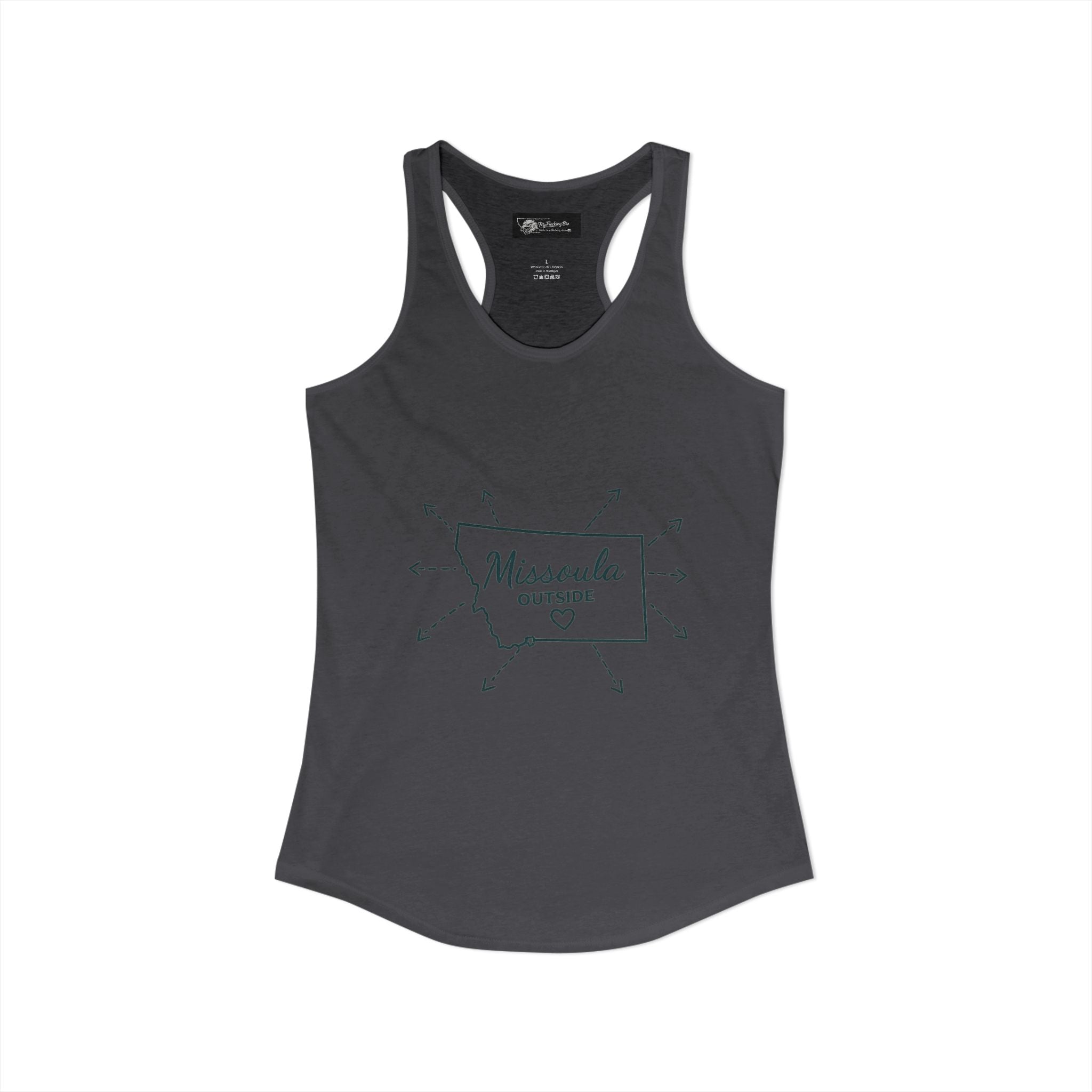 Where is Missoula Montana exactly well this will have them wondering! with this Women's Ideal Racerback Tank