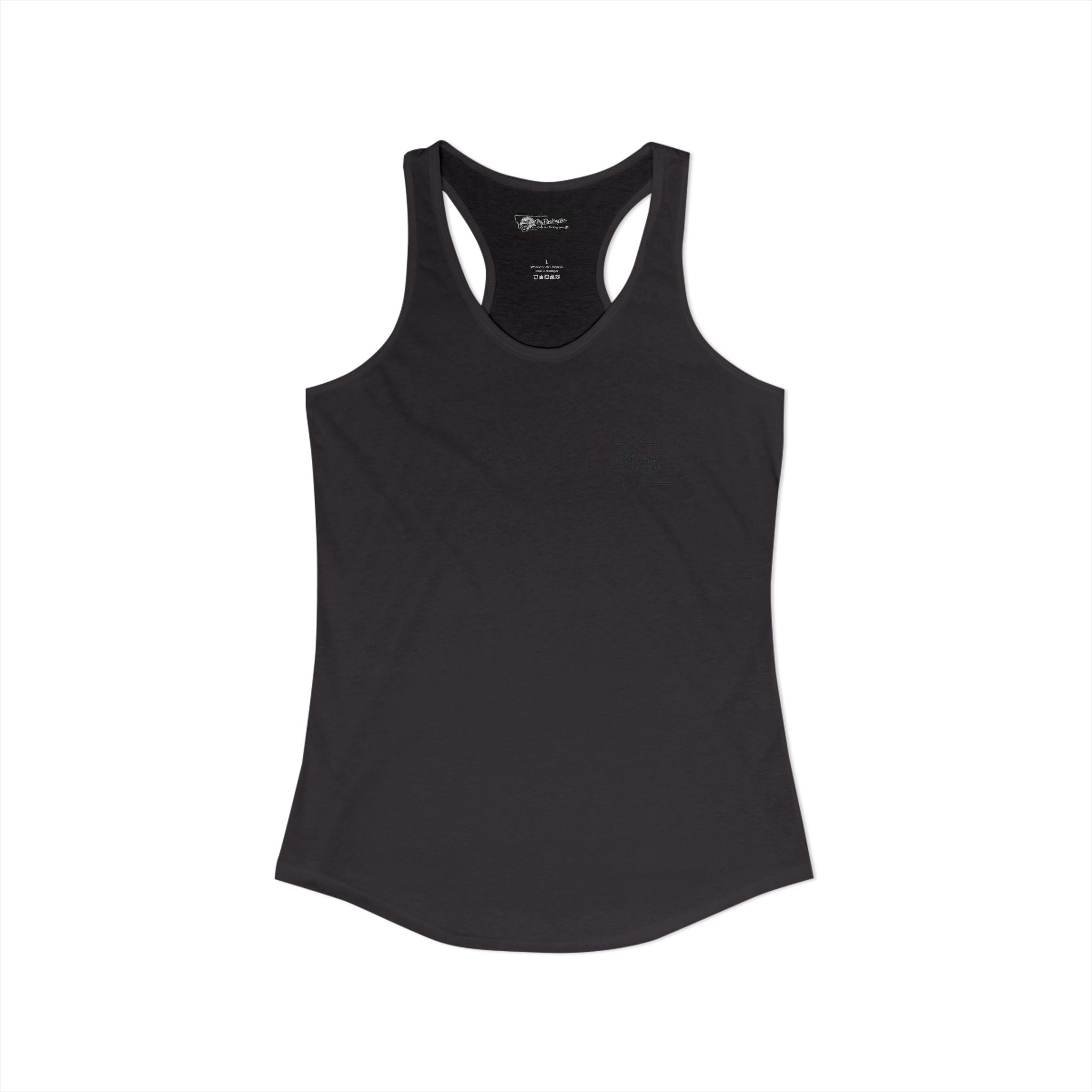 With this women's tank top you can tell tourists where to actually find Missoula ha ha when you wear this Ideal Racerback Tank