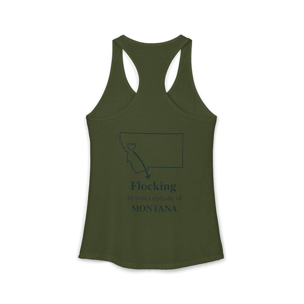 With this women's tank top you can tell tourists where to actually find Missoula ha ha when you wear this Ideal Racerback Tank