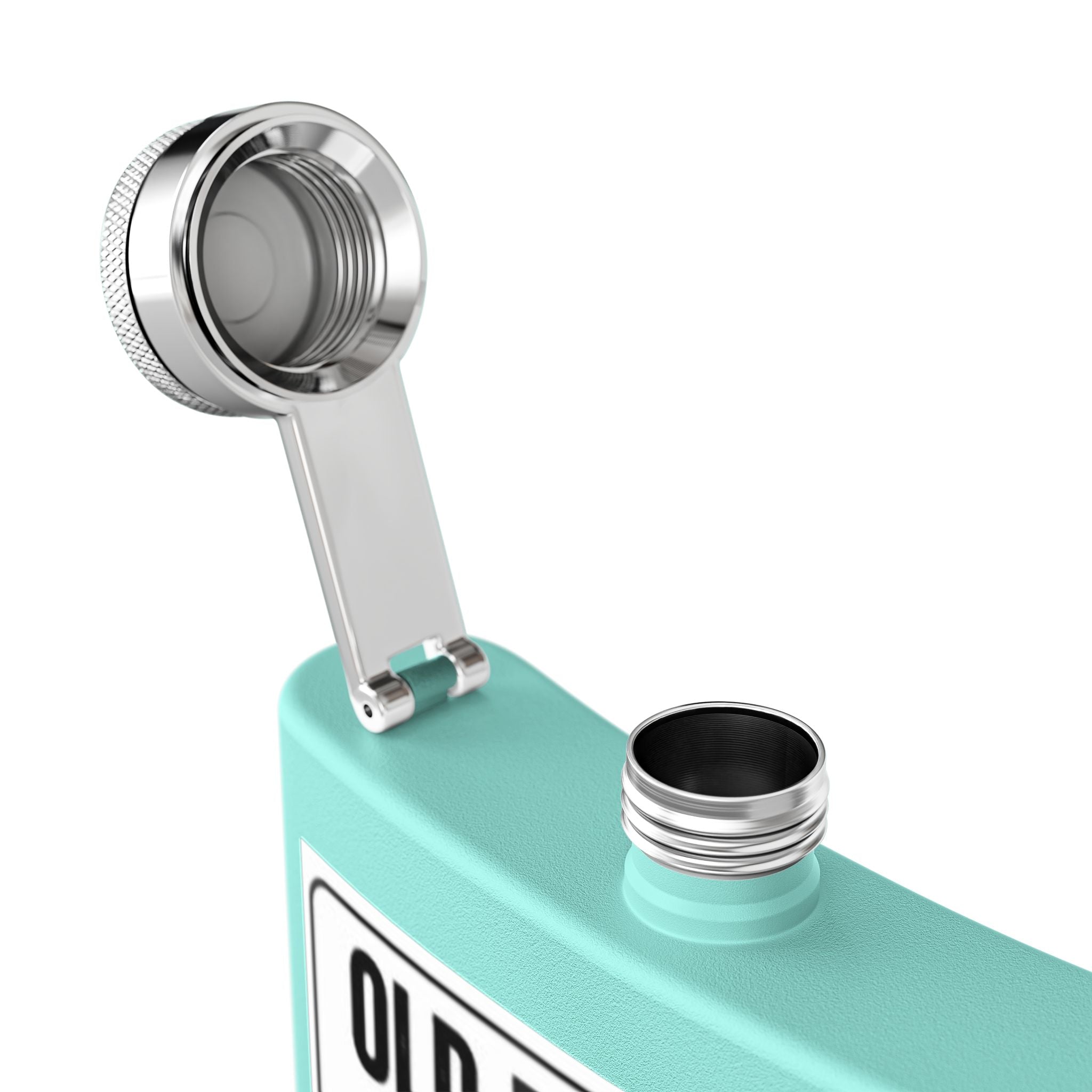 Flask — "Old Rockers Never Flocking Die" 6oz Stainless Steel Hip Flask