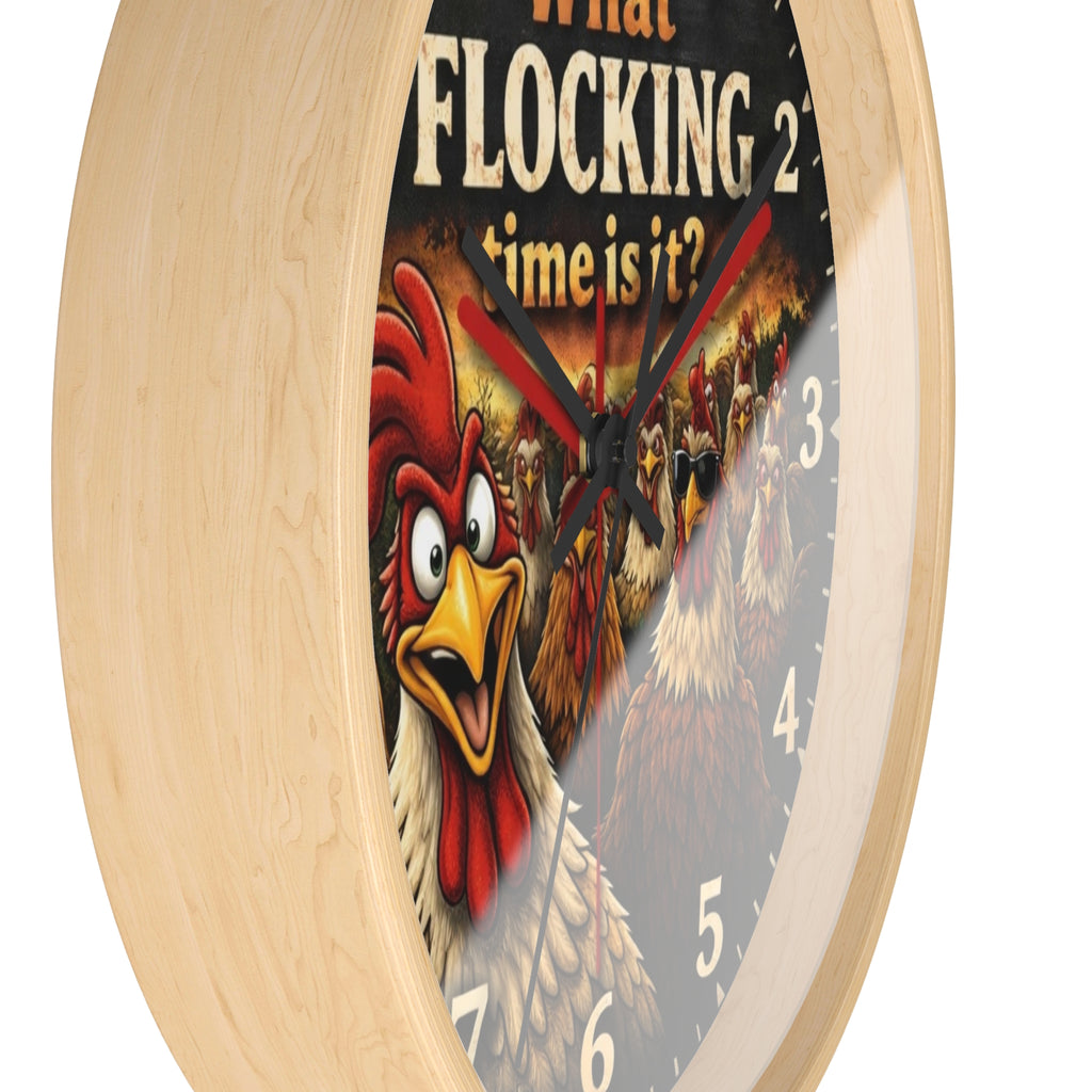 What Flocking Time Is It? Rooster Wall Clock