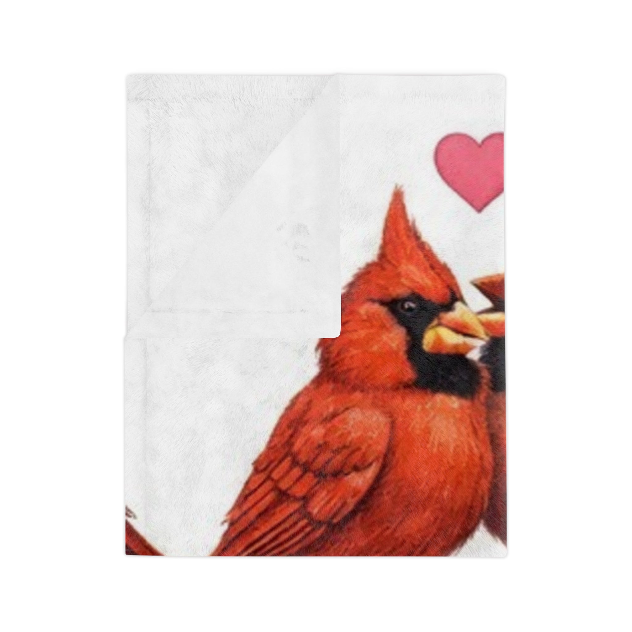 Cardinal Couple Microfiber Blanket – "Stay Flocking Happy" Cozy Throw