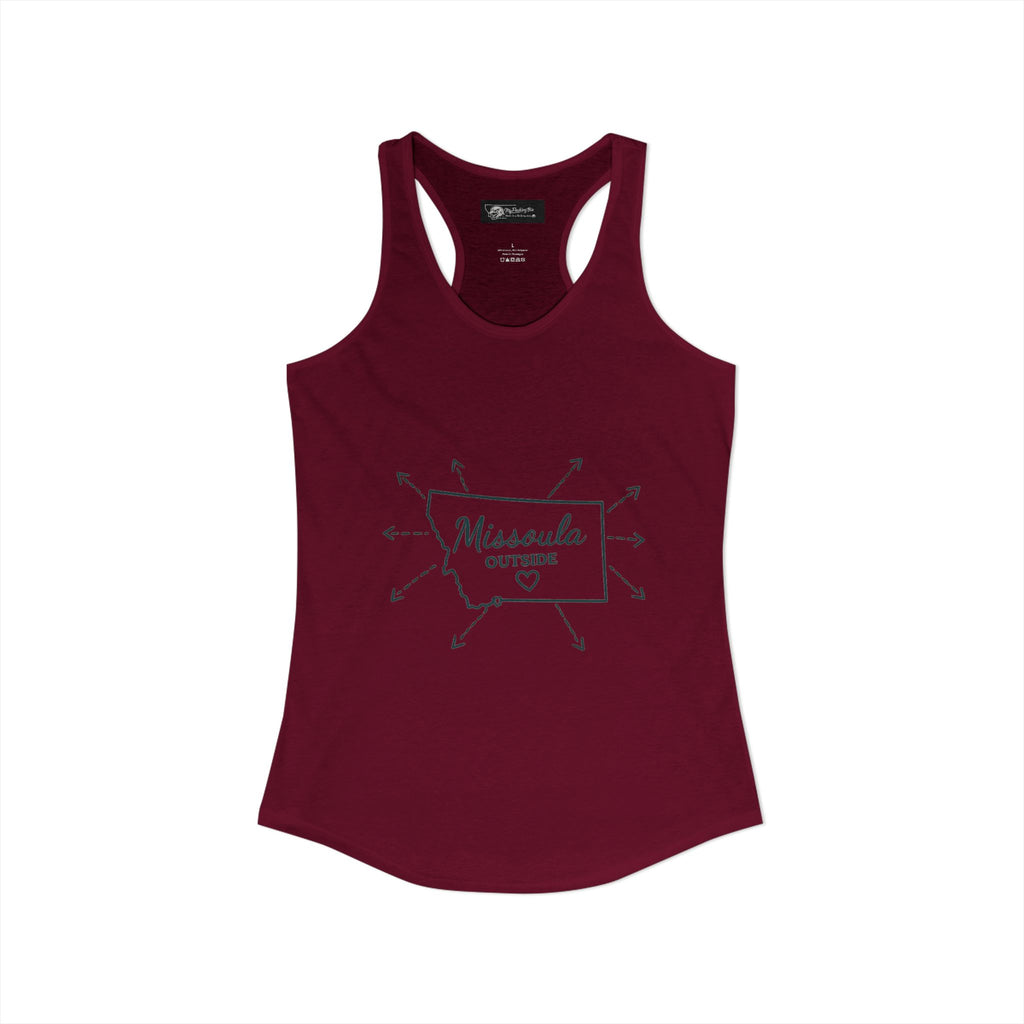 Where is Missoula Montana exactly well this will have them wondering! with this Women's Ideal Racerback Tank