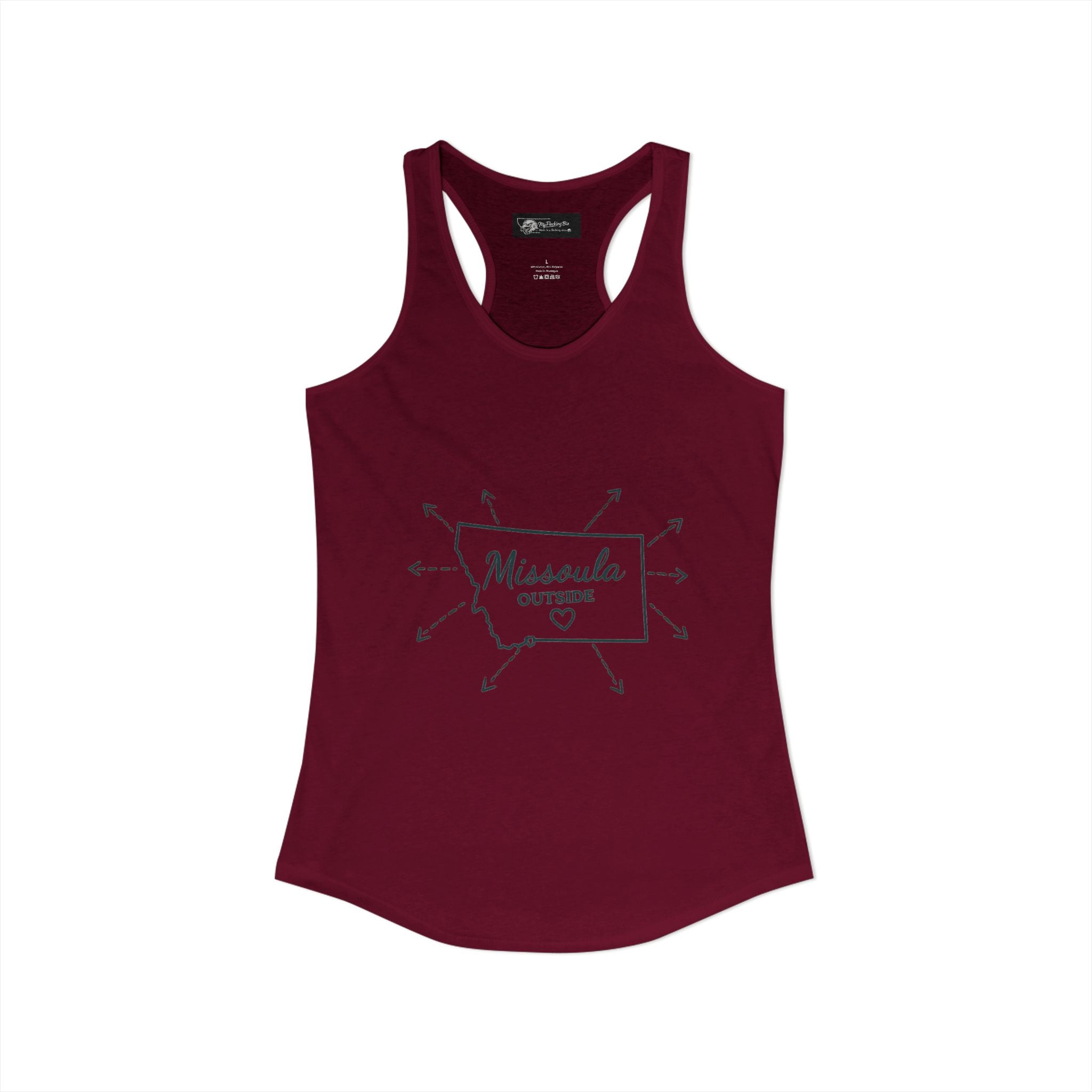 Where is Missoula Montana exactly well this will have them wondering! with this Women's Ideal Racerback Tank