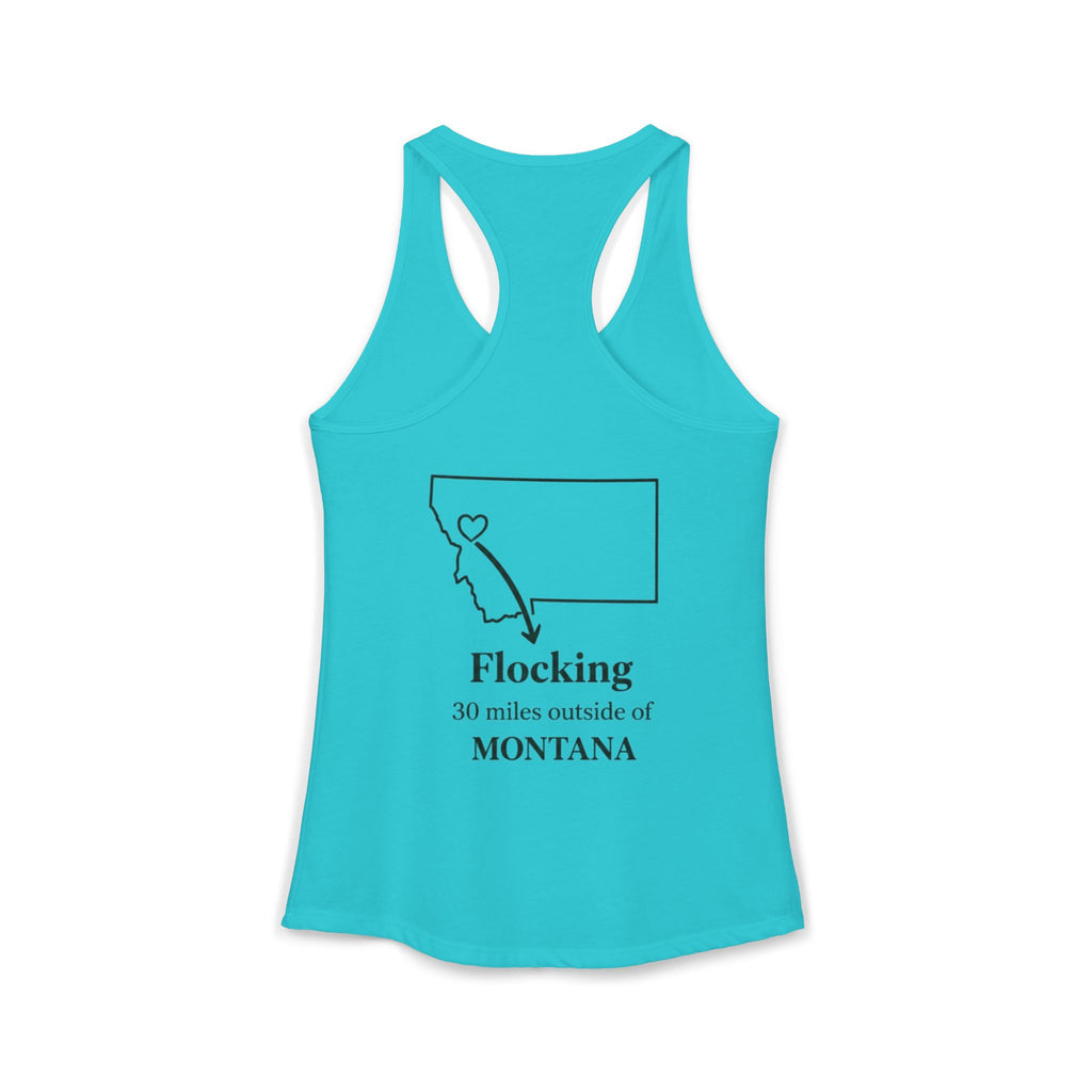 With this women's tank top you can tell tourists where to actually find Missoula ha ha when you wear this Ideal Racerback Tank