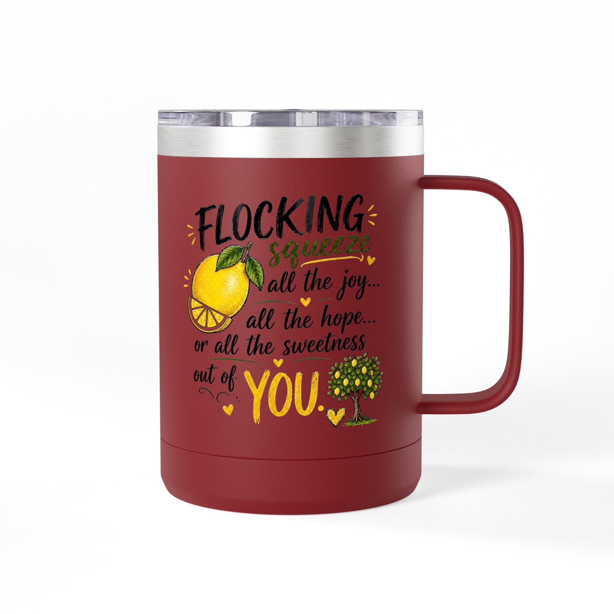 Flocking Squeeze Lemon 15oz Tumbler Mug