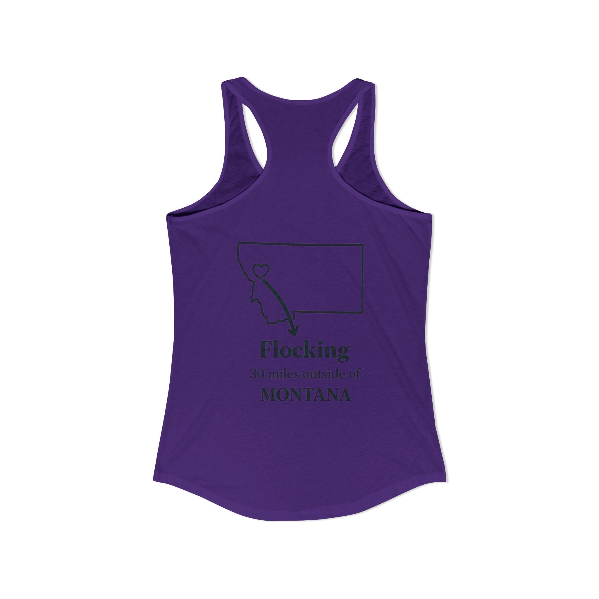 With this women's tank top you can tell tourists where to actually find Missoula ha ha when you wear this Ideal Racerback Tank