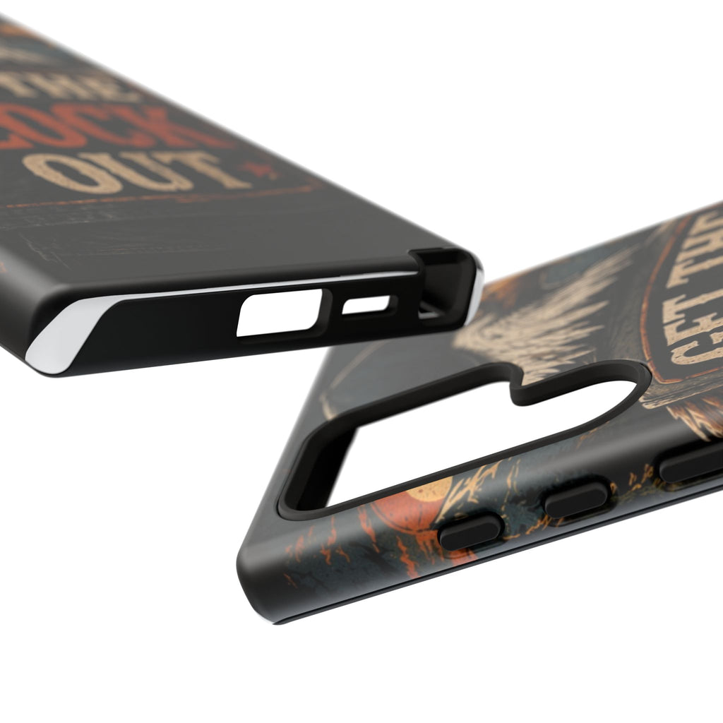 Phone Case — 'Get the Flock Out' Eagle Design Rugged Protective Cover