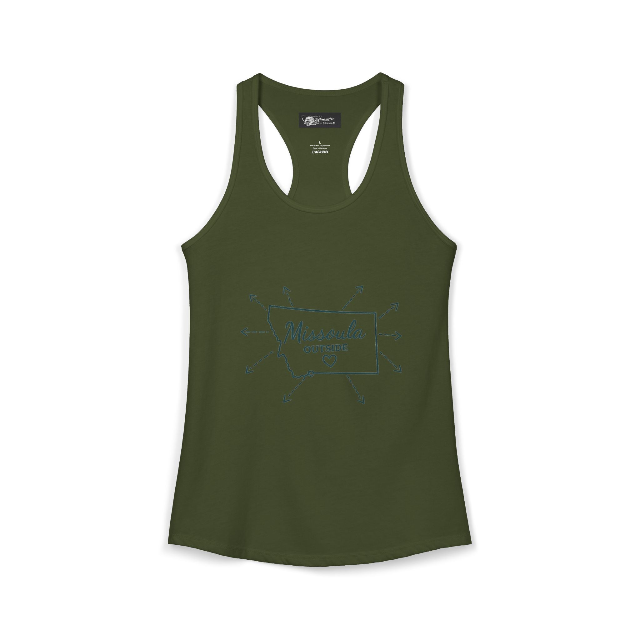 Where is Missoula Montana exactly well this will have them wondering! with this Women's Ideal Racerback Tank