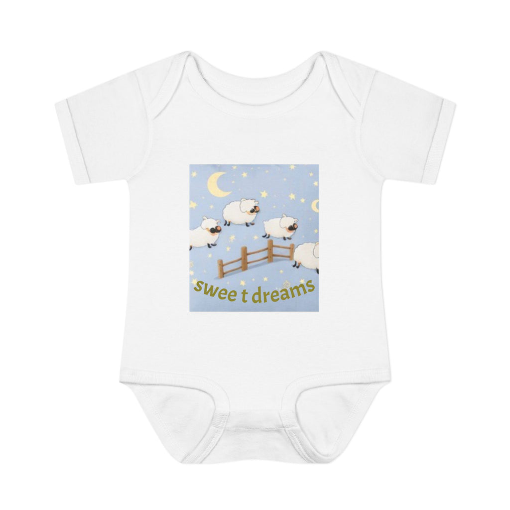 Baby Bodysuit — Cute Dreaming Sheep Nighttime Infant Onesie