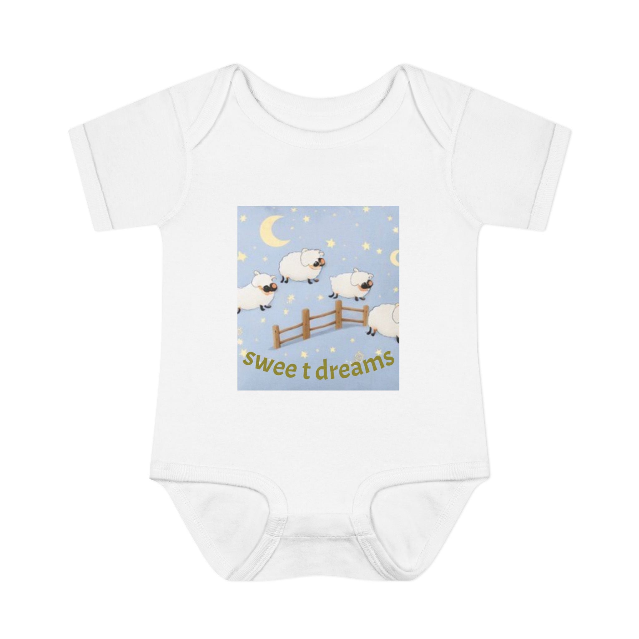 Baby Bodysuit — Cute Dreaming Sheep Nighttime Infant Onesie